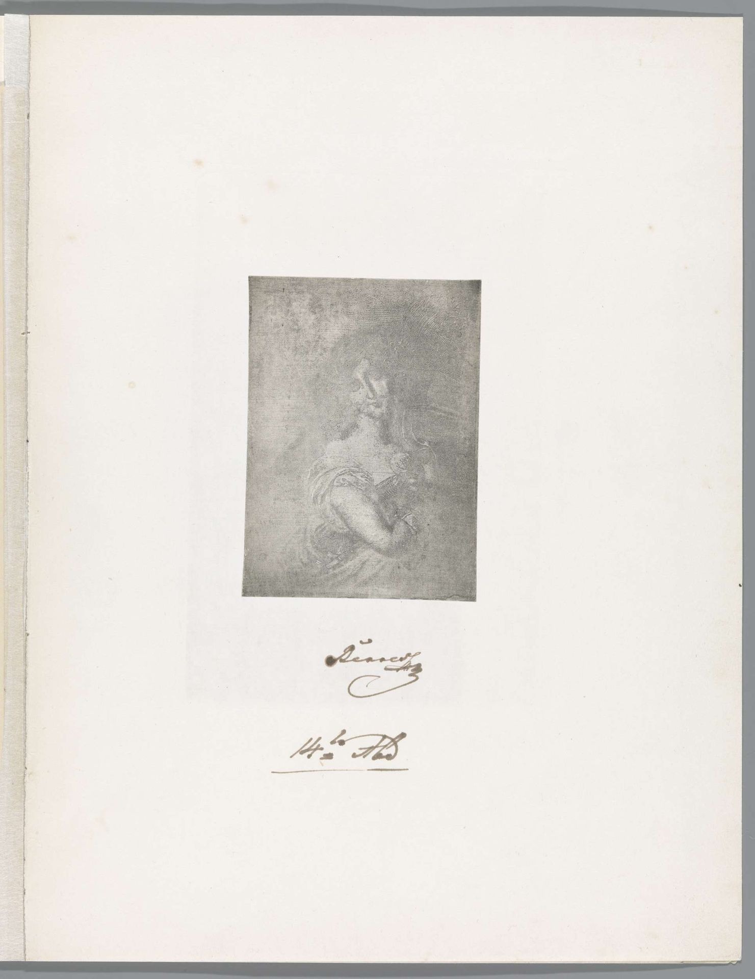 Fotoreproductie van een prent, voorstellende Psyche by Christian Joseph Berres