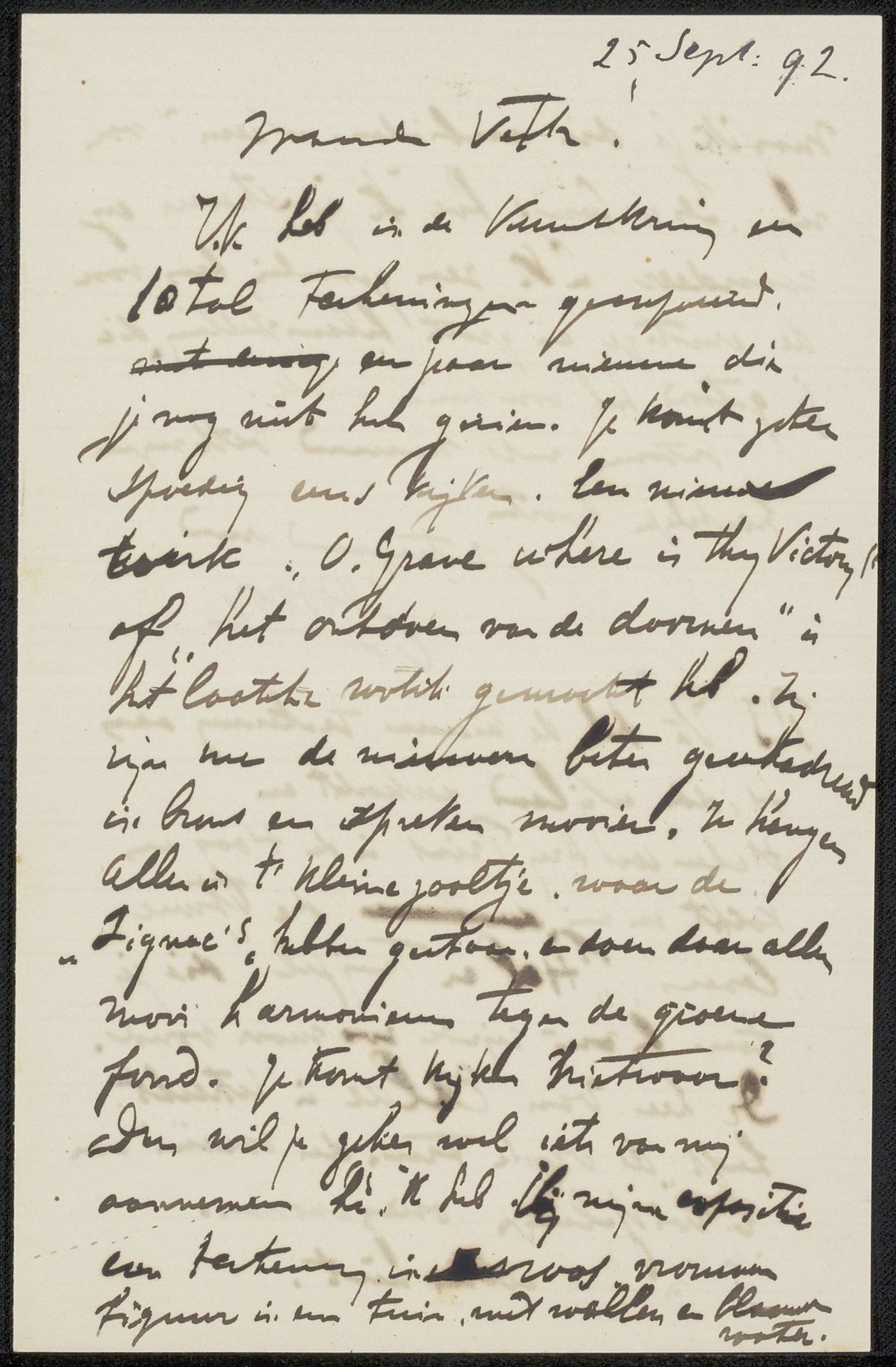 Brief aan Jan Veth by Jan Toorop