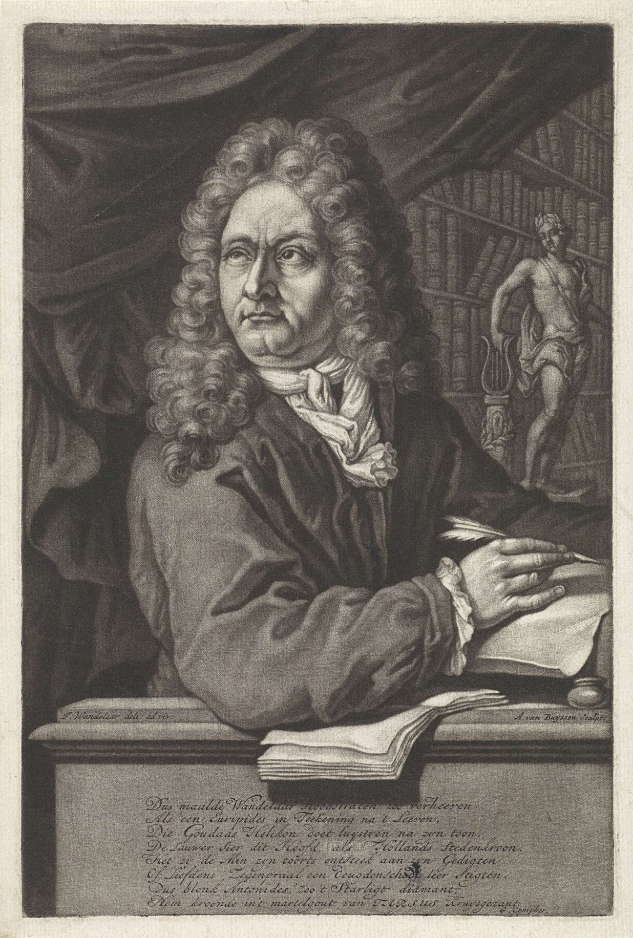 Portret van Jan van Hoogstraten by Andries van (Sr.) Buysen