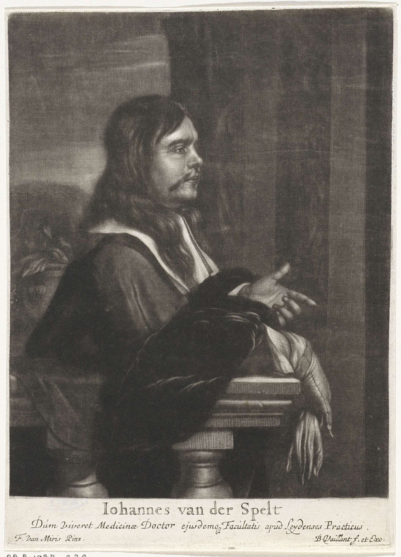 Portret van Johannes van der Spelt by Bernard Vaillant