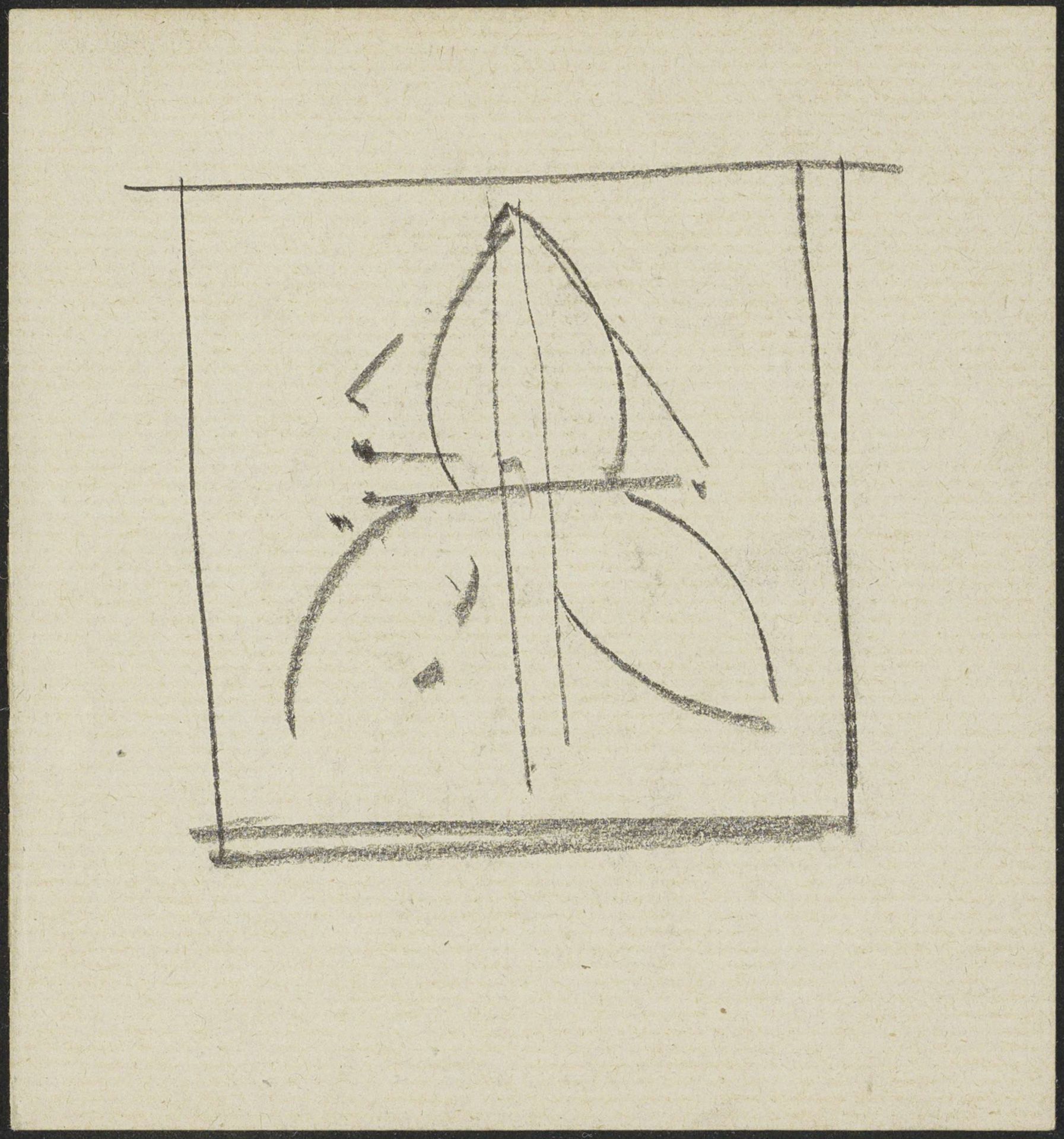 Ornament met bladeren in een vierkant by Gerrit Willem Dijsselhof