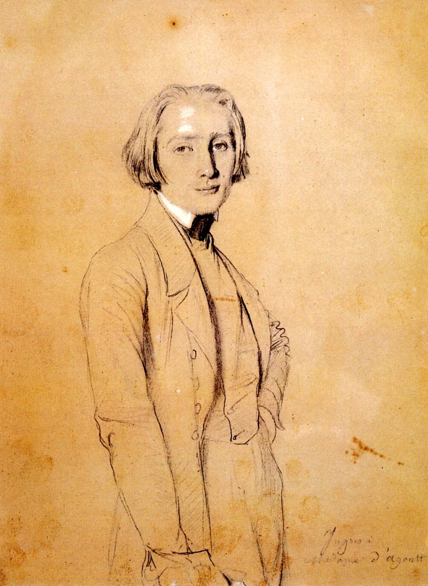 Franz Liszt by Jean Auguste Dominique Ingres