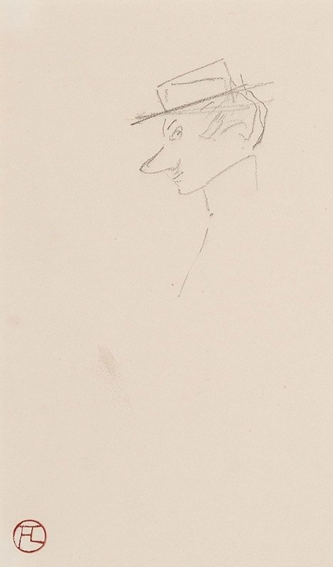 Profil by Henri de Toulouse-Lautrec