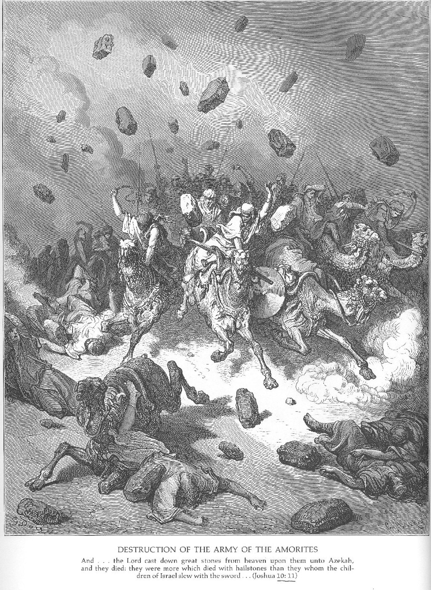 The Army of the Amorites Is Destroyed by Gustave Dore