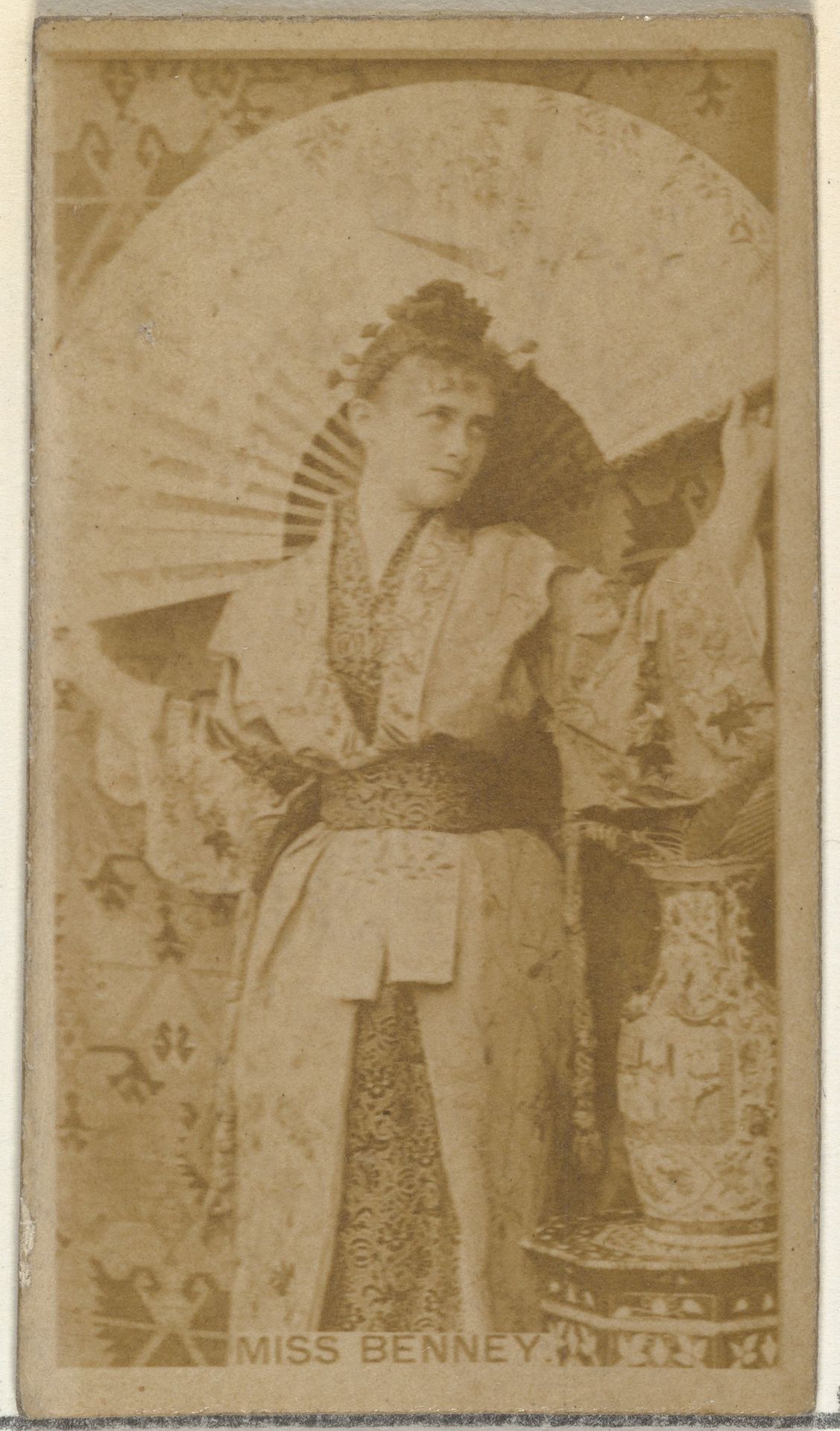 Miss Benney, from the Actors and Actresses series (N145-8) issued by Duke Sons & Co. to promote Duke Cigarettes by W. Duke, Sons & Co.