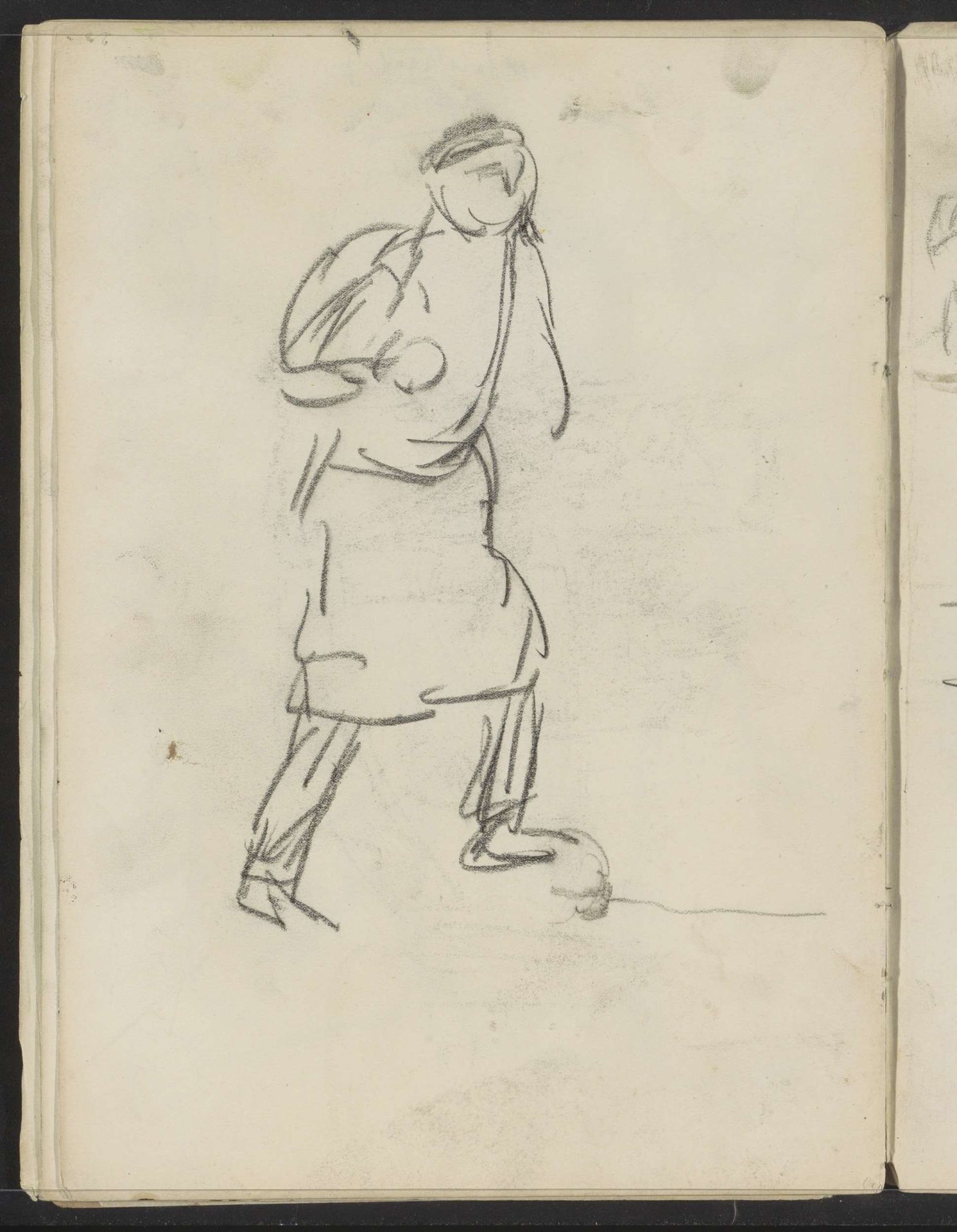 Man met een zak op zijn rug by Isaac Israels