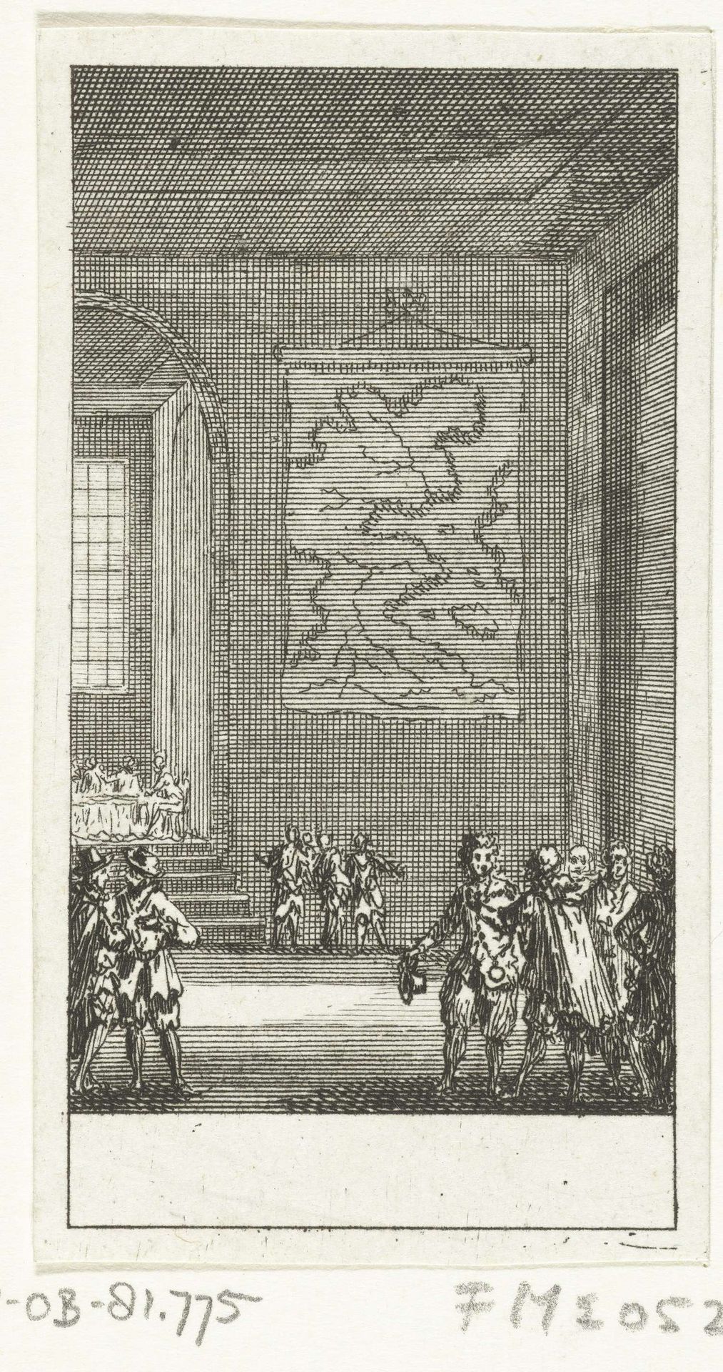 Jonge Kees op de Admiraliteit vereerd met een gouden penning, 1652 by Simon Fokke