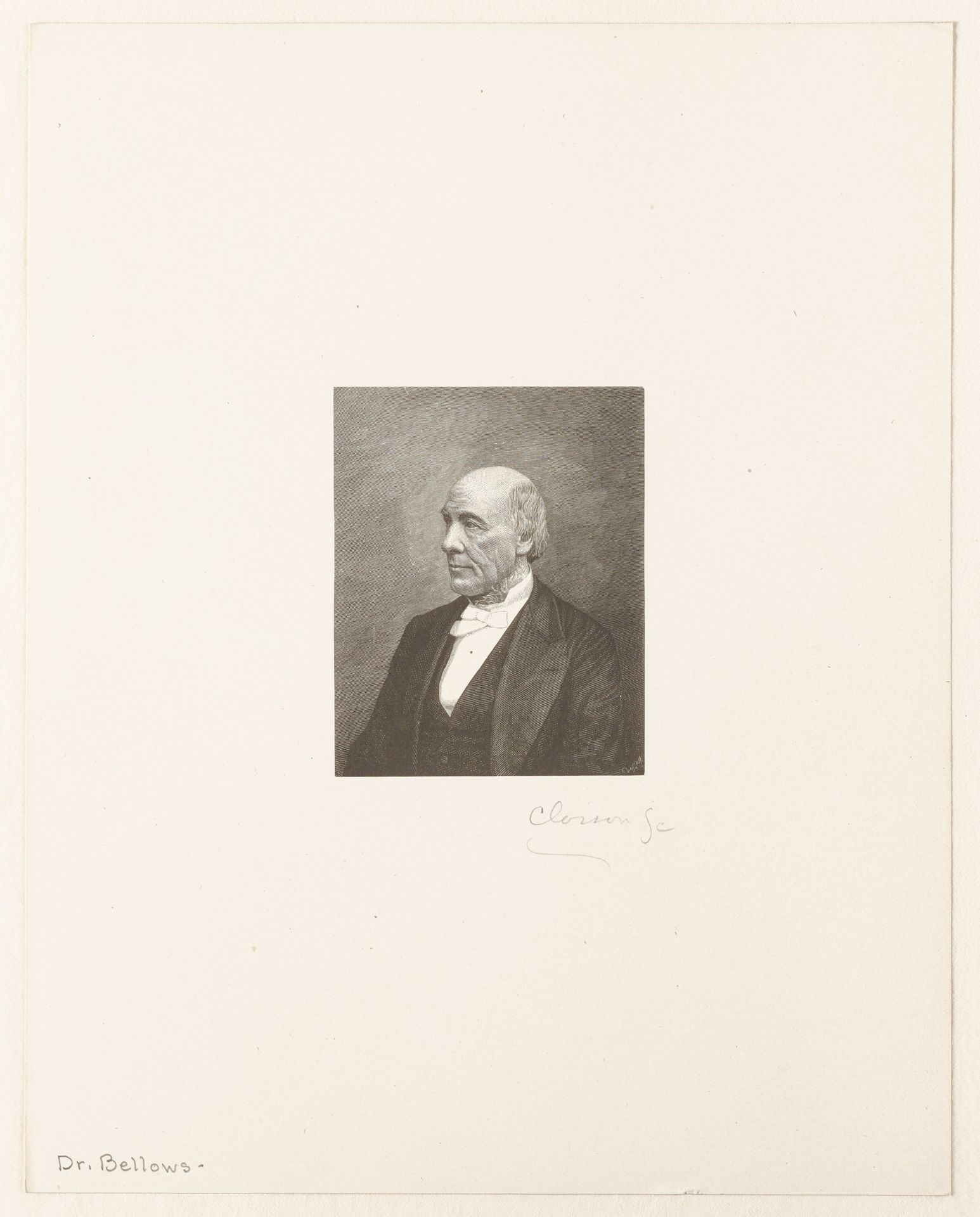 Portrait of Dr. Henry Whitney Bellows by William B. Closson