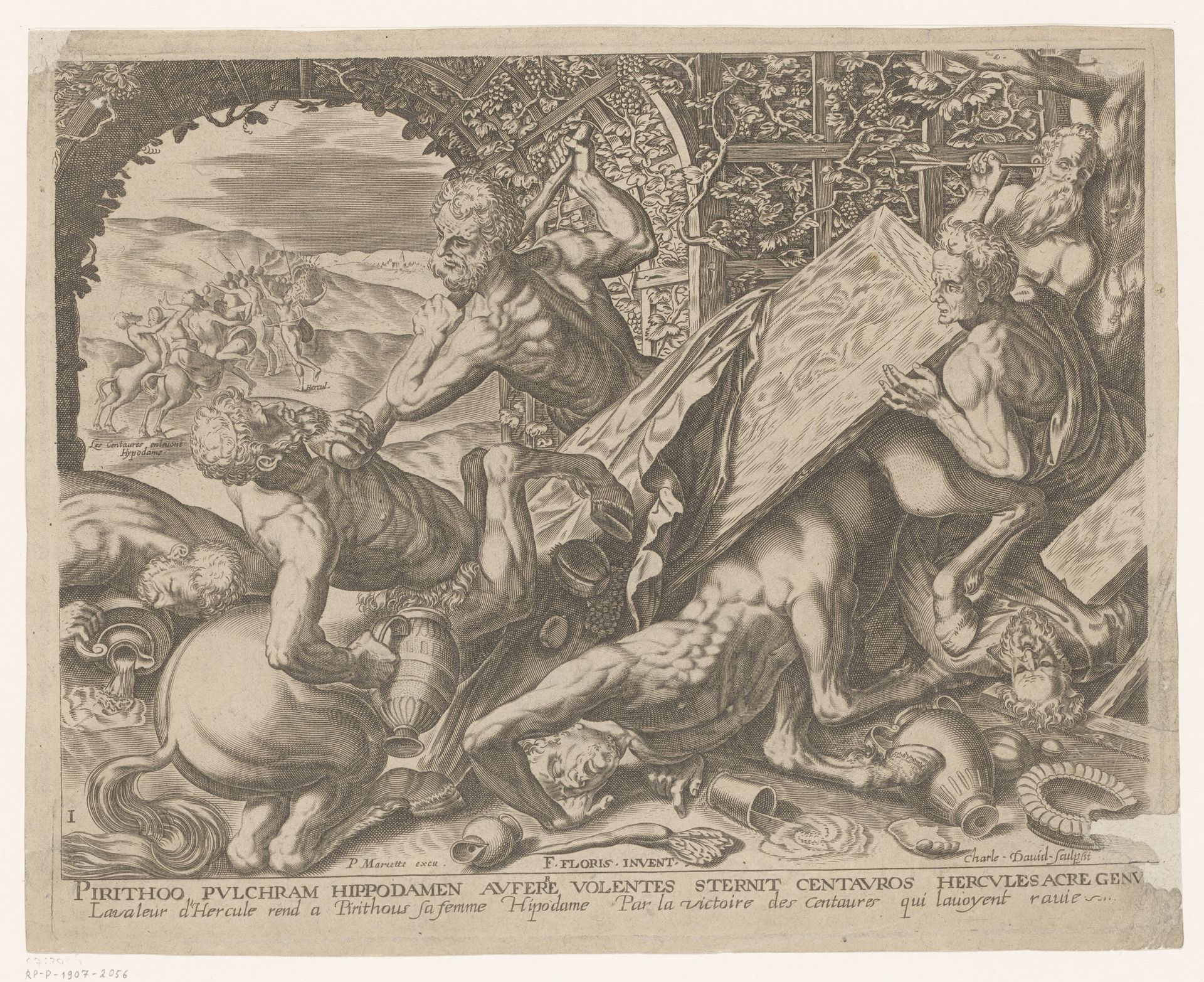 Hercules doodt de centaur Eurytion by Charles David