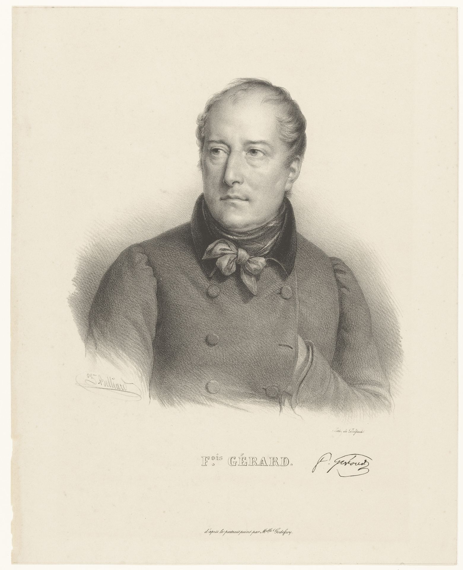 Portret van de schilder François Gérard by Zéphirin Belliard
