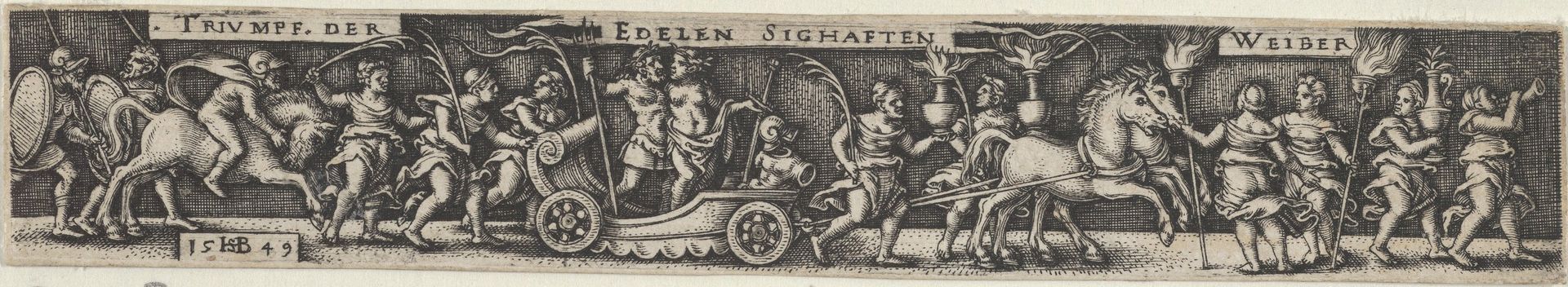 Triumphal Procession of the Noble Glorious Women by Sebald Beham