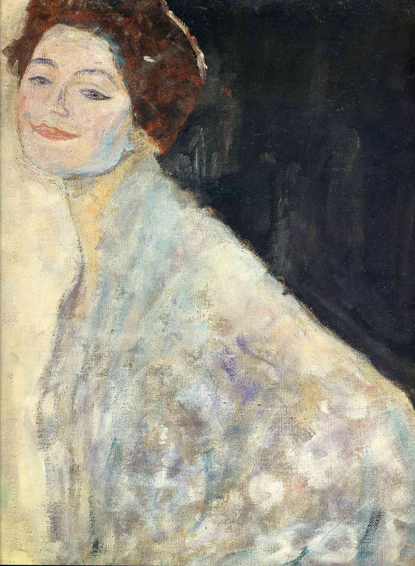 Portrait of a Lady in White (unfinished) by Gustav Klimt
