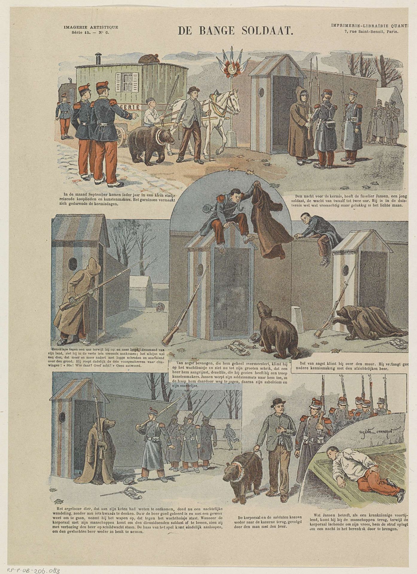De bange soldaat by Eugène Chaperon