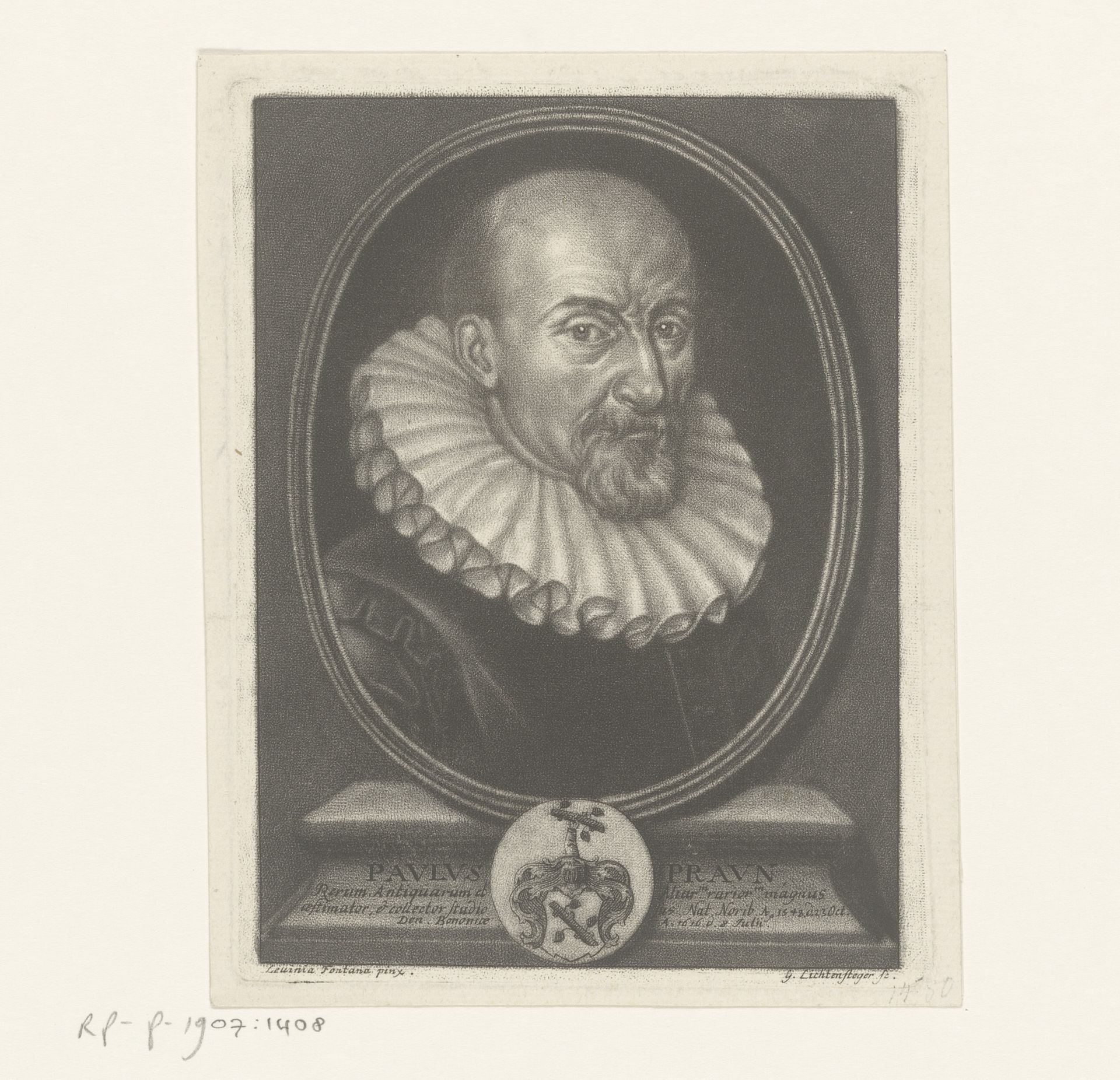 Portret van Paul von Praun by Georg Lichtensteger