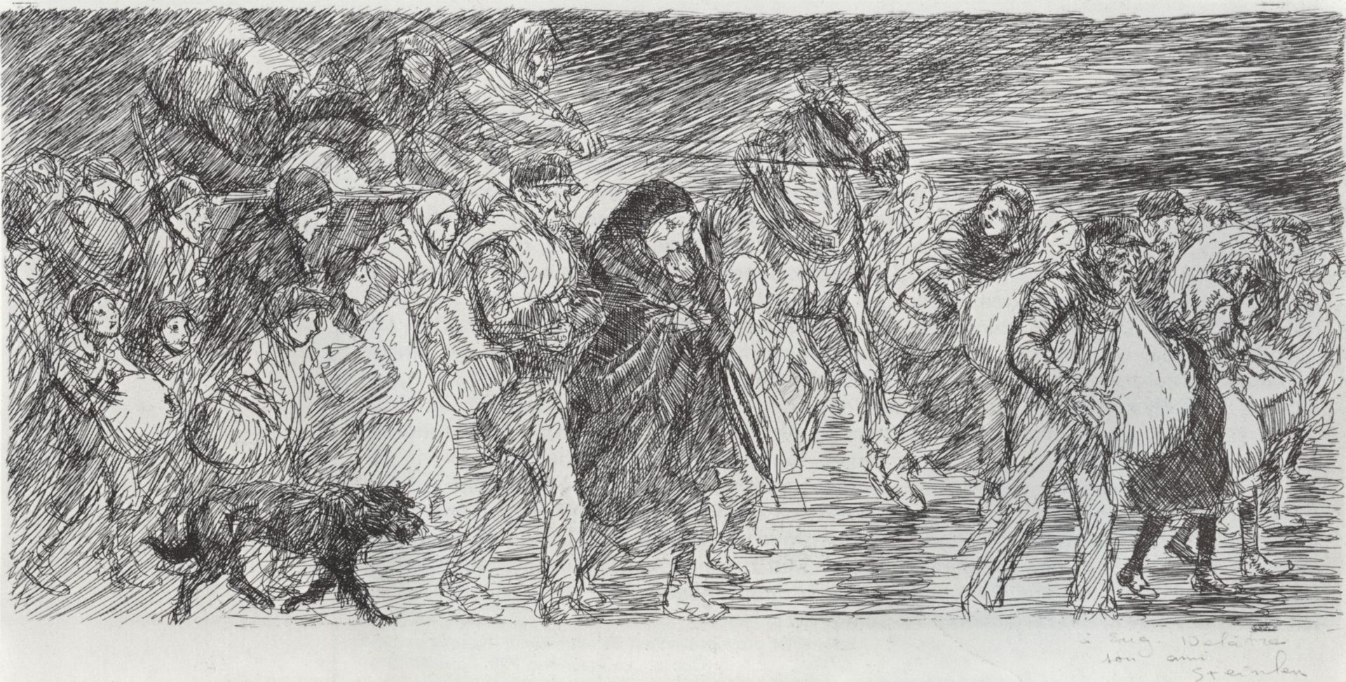 Exode - en longeur by Théophile Alexandre Steinlen