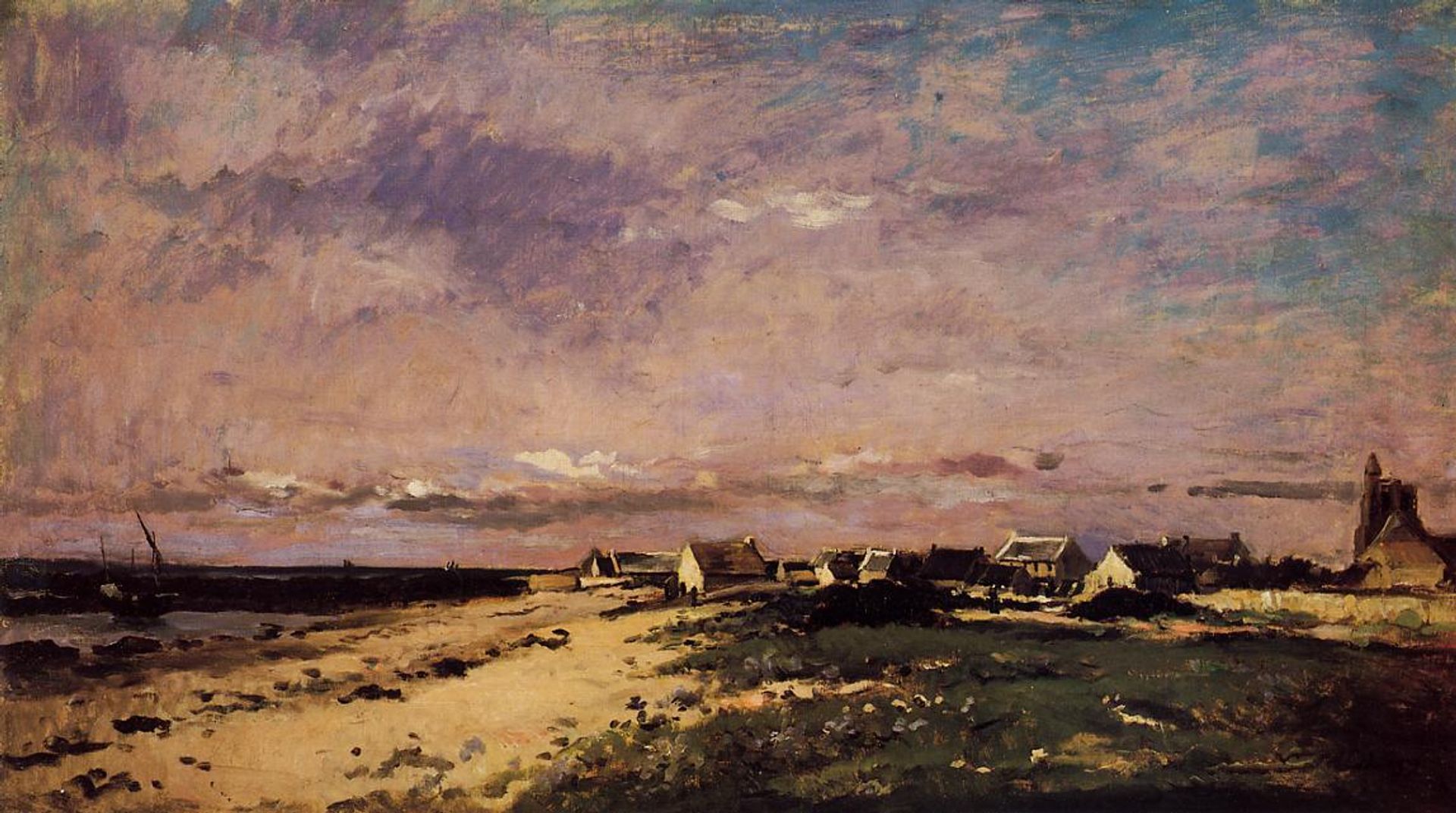 French Coastal Scene by Charles François Daubigny