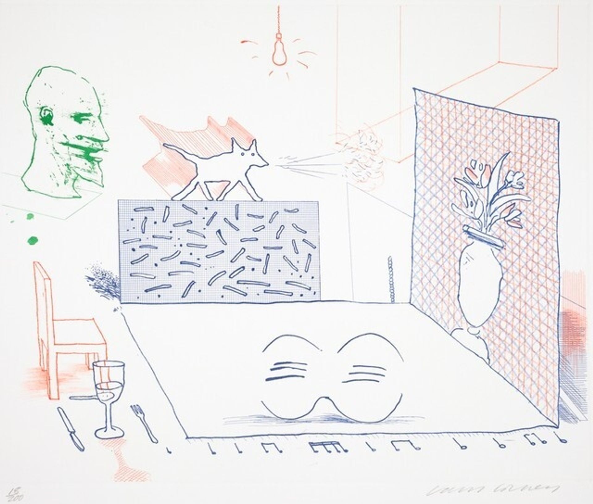 Discord Merely Magnifies by David Hockney
