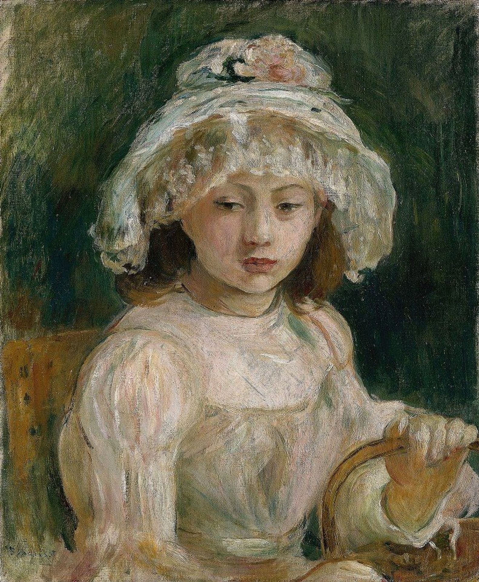 Young Girl with Hat by Berthe Morisot