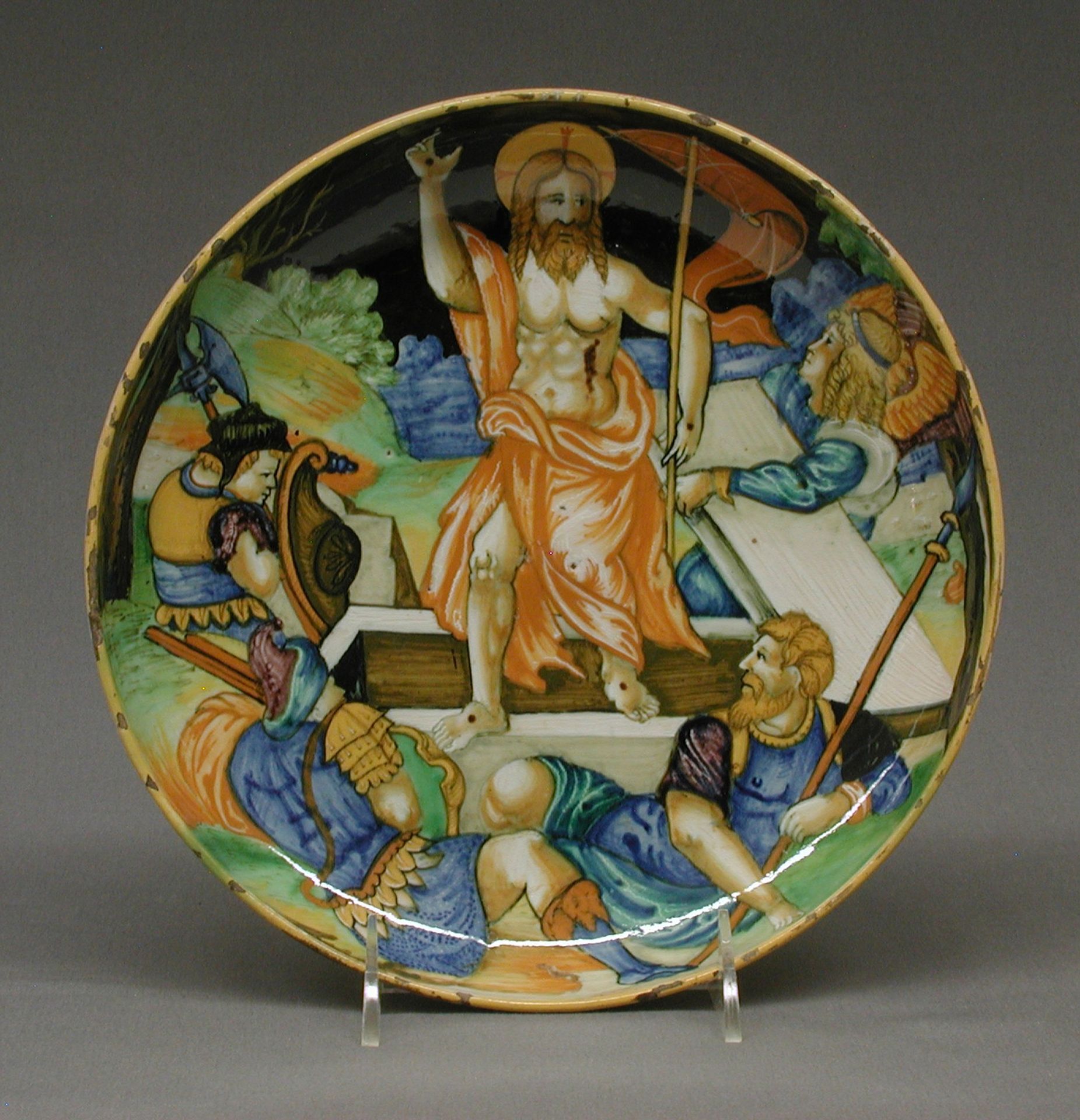 Shallow dish by "L"