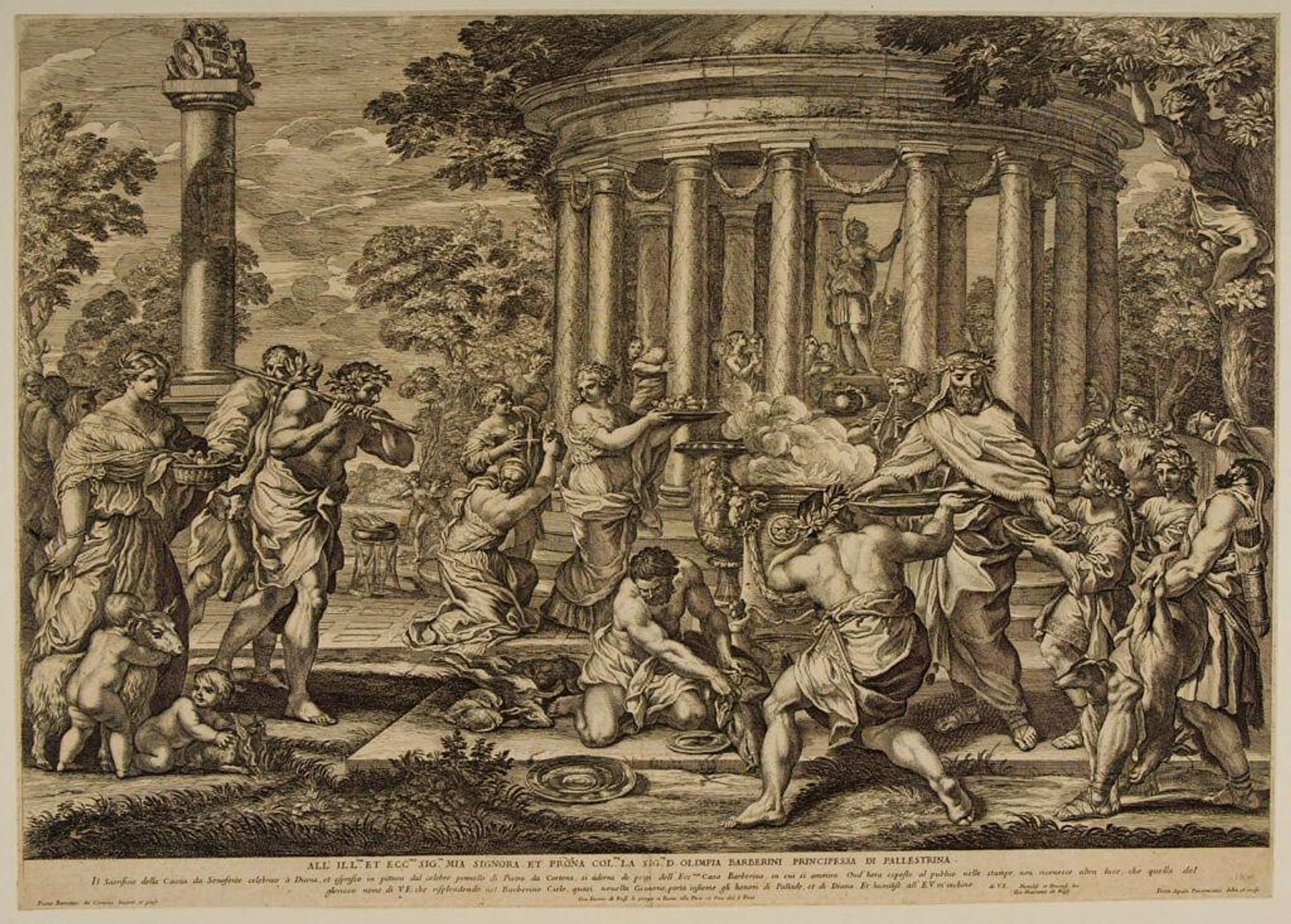 Xenophon's Sacrifice after the Chase by Pietro Aquila