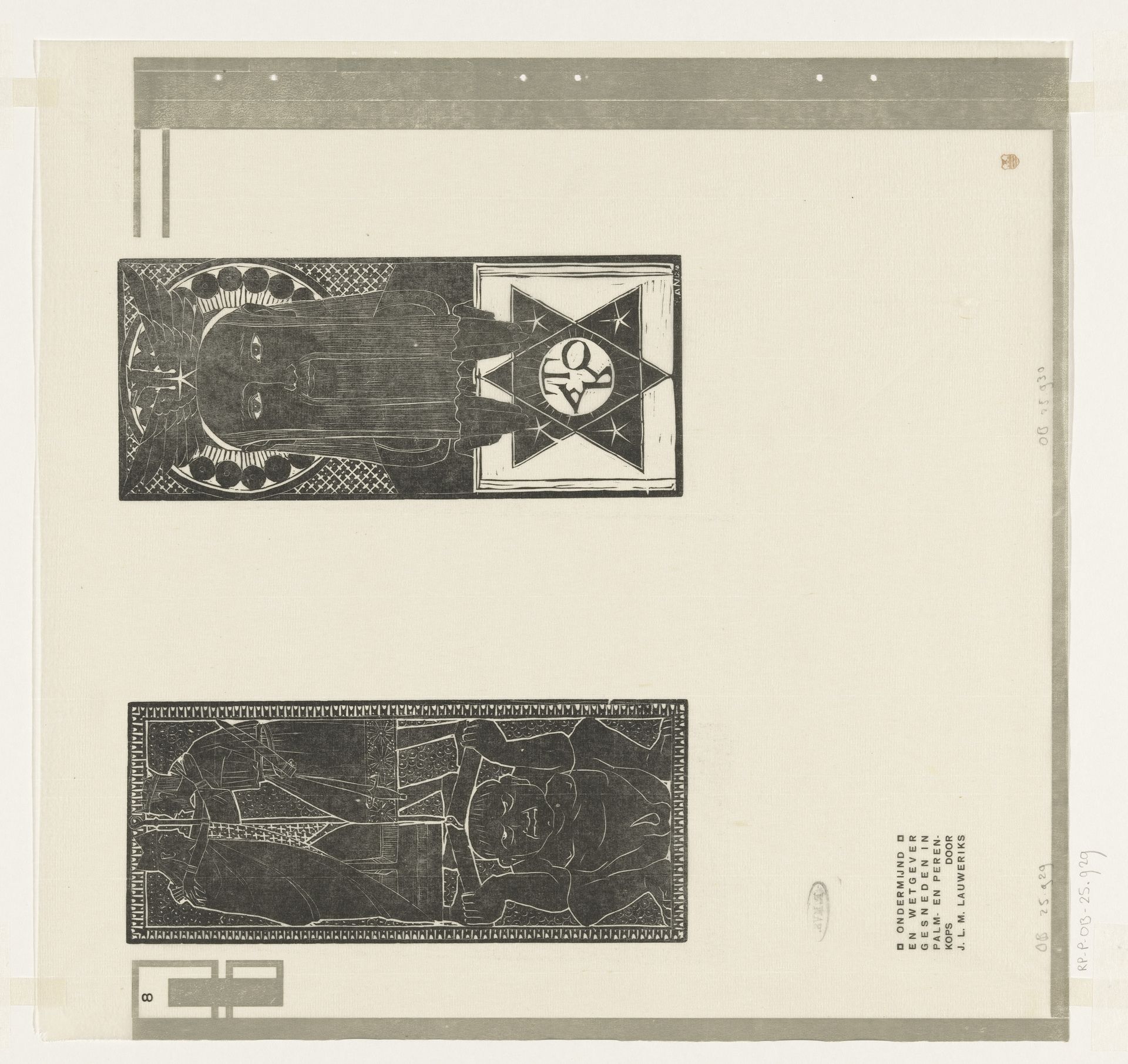 Twee theosofische voorstellingen by Mathieu Lauweriks