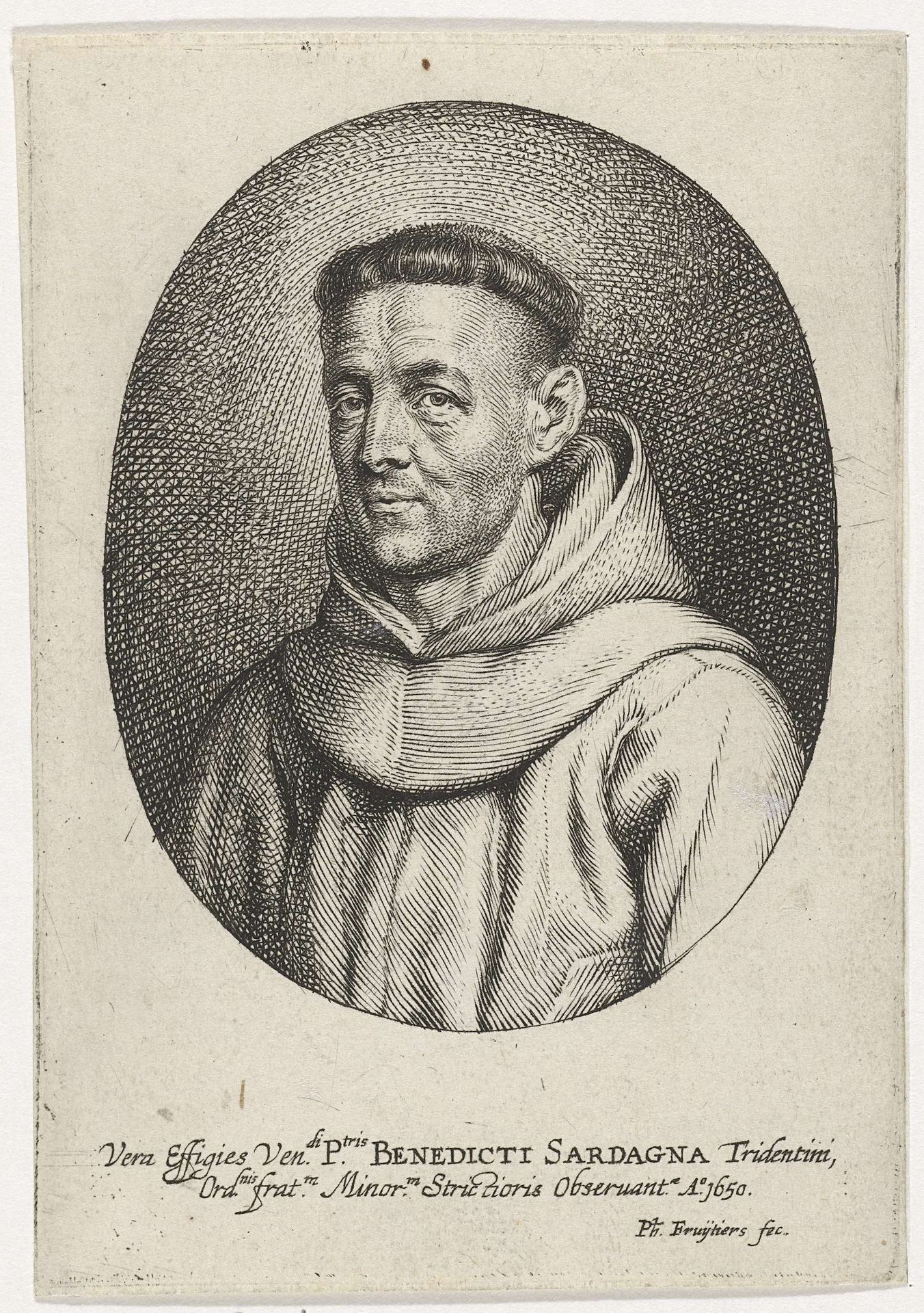 Portret van Benedictus Sardegna by Philip Fruytiers