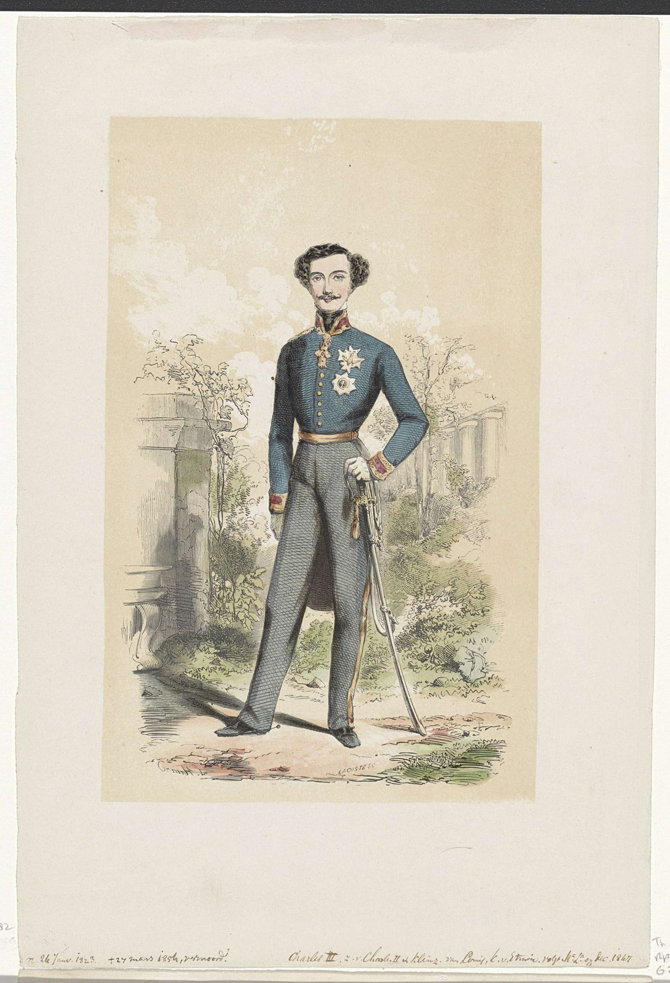 Portret van Karel III, hertog van Parma by J.L. Lacoste