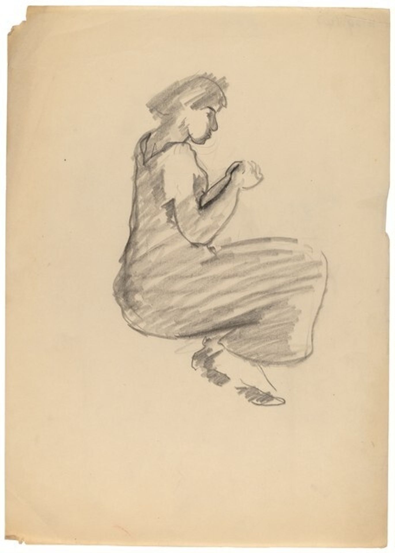 Seated Woman in Long Dress, Hands Clasped in Lap - Mark Rothko | Artera ...