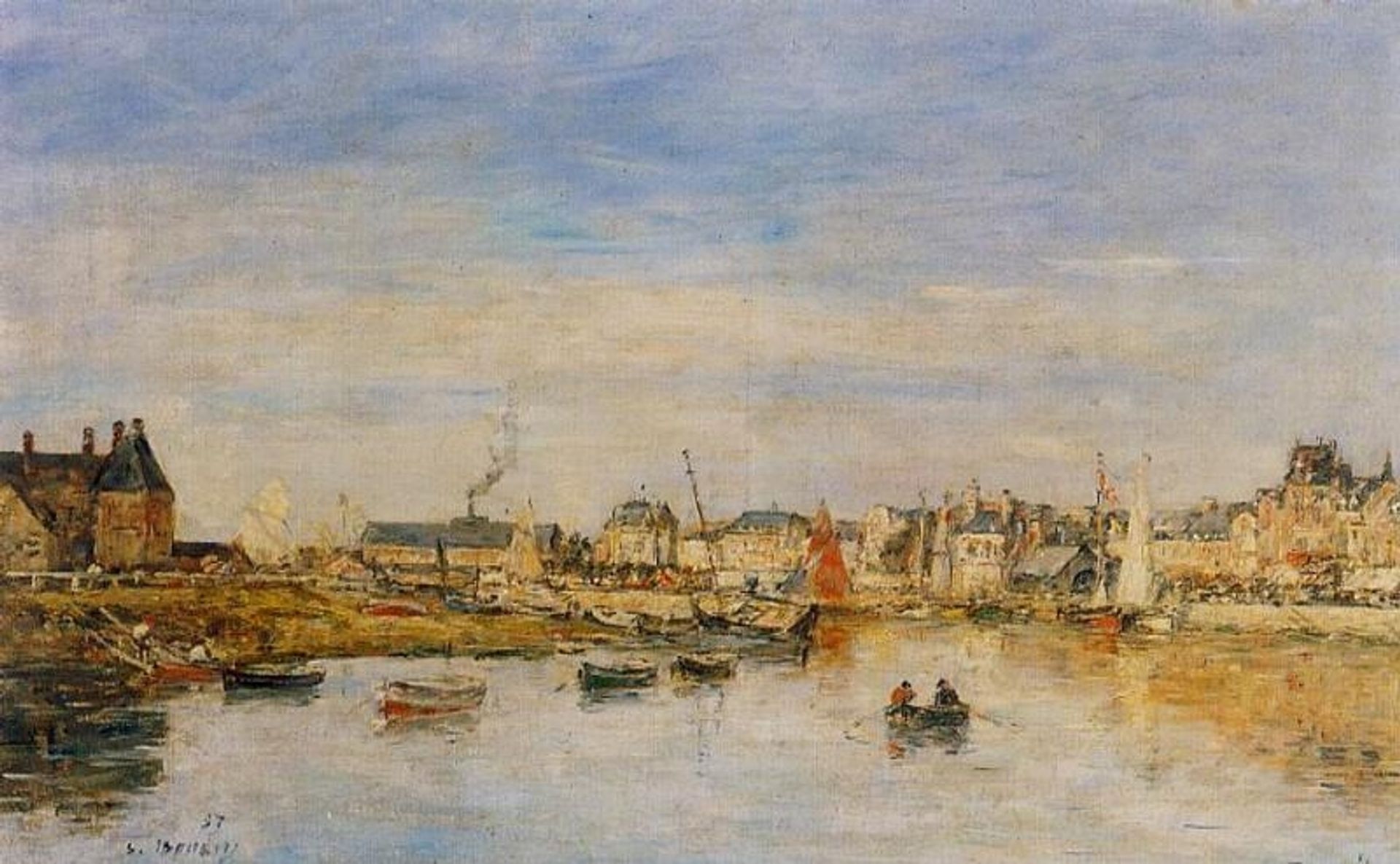 The Port of Trouville by Eugène Boudin