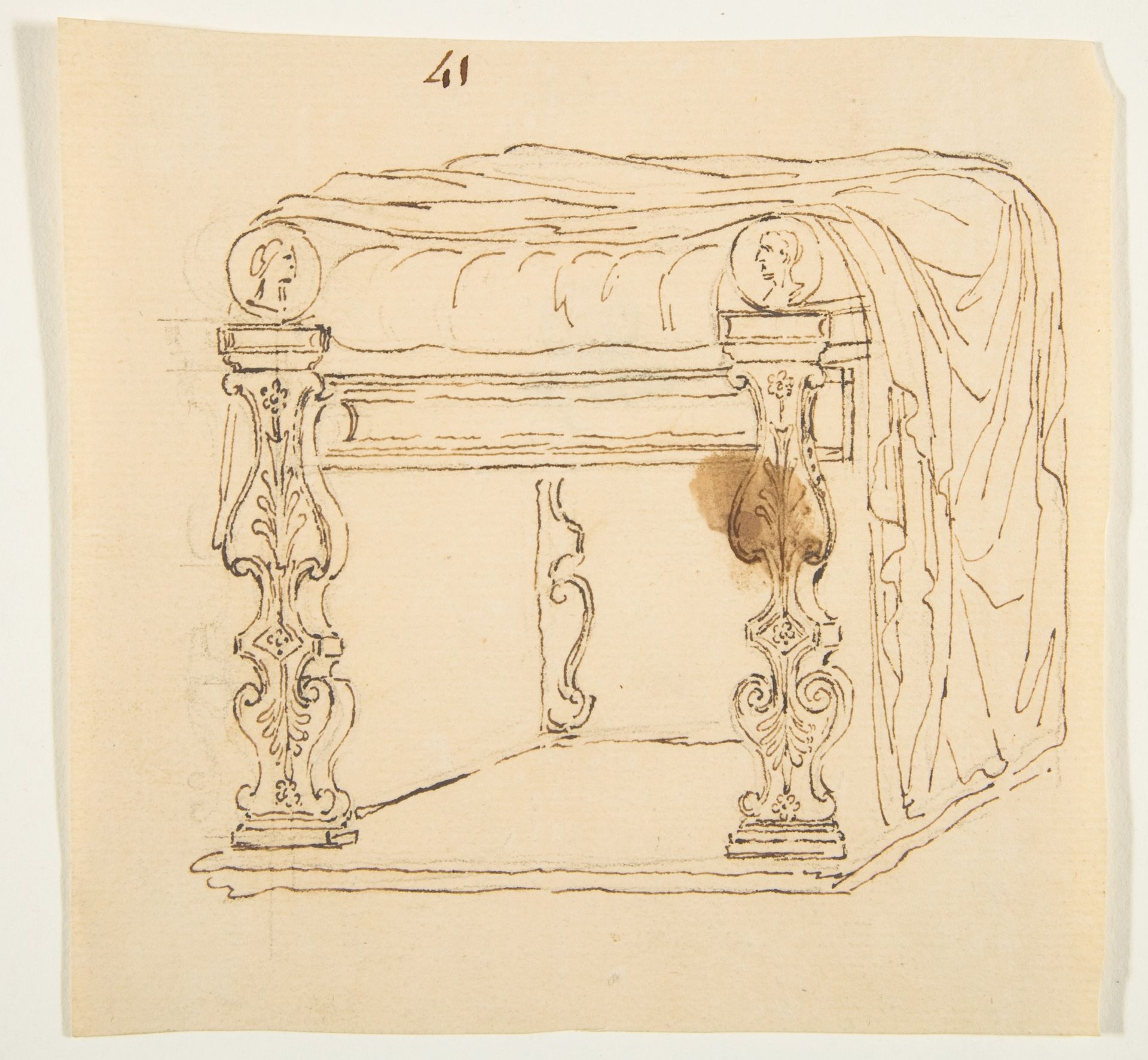 Drawing After an Antique Tabouret by Anonymous