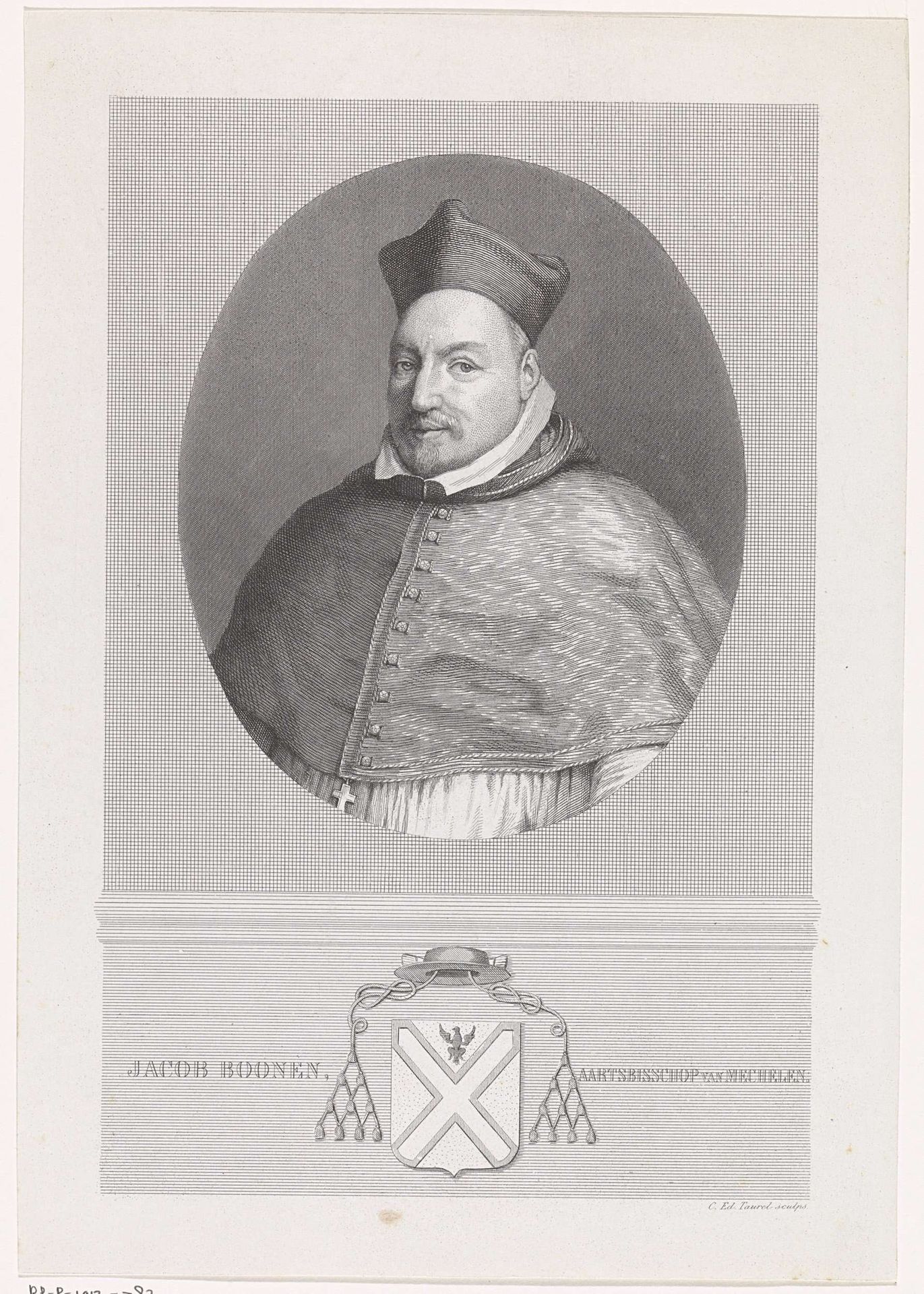 Portret van Jacob Boonen, aartsbisschop van Mechelen by Edouard Taurel