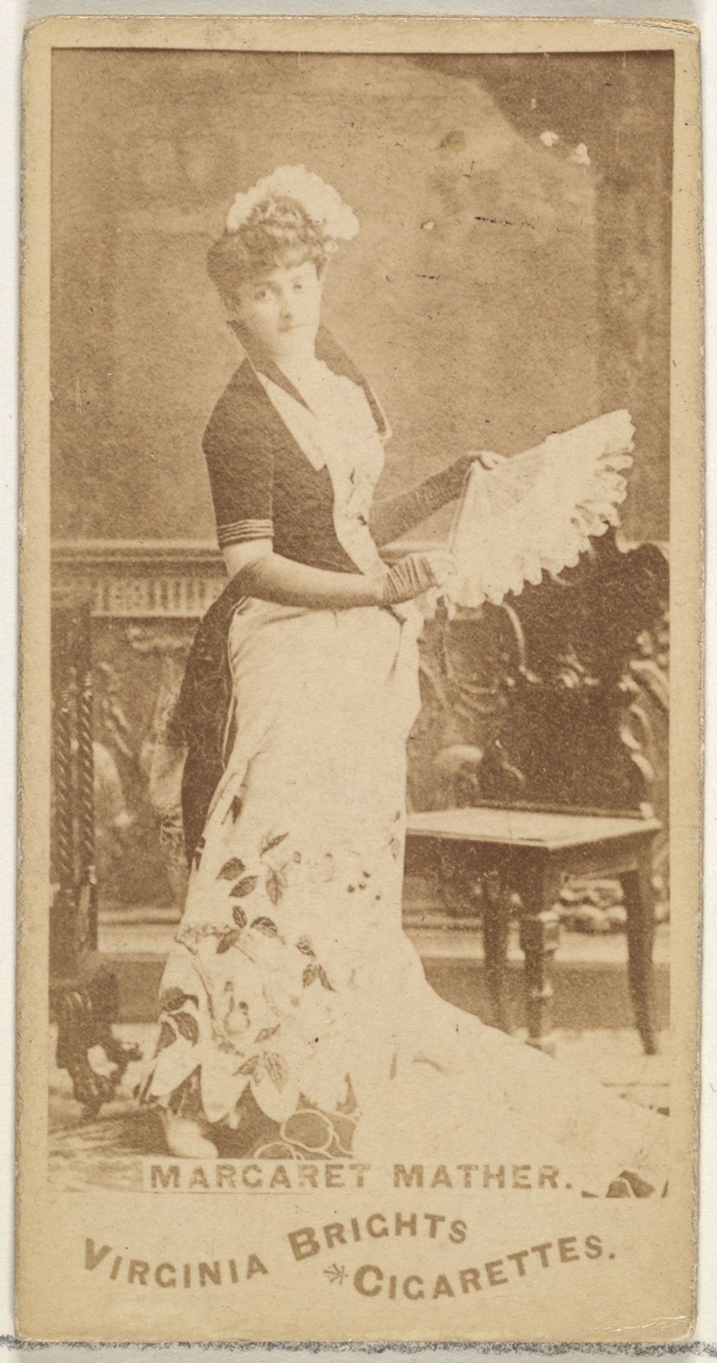 Margaret Mather, from the Actors and Actresses series (N45, Type 1) for Virginia Brights Cigarettes by Allen & Ginter