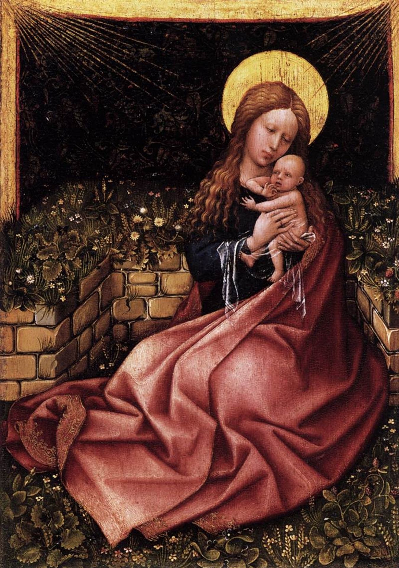 Madonna by a Grassy Bank Oak by Robert Campin