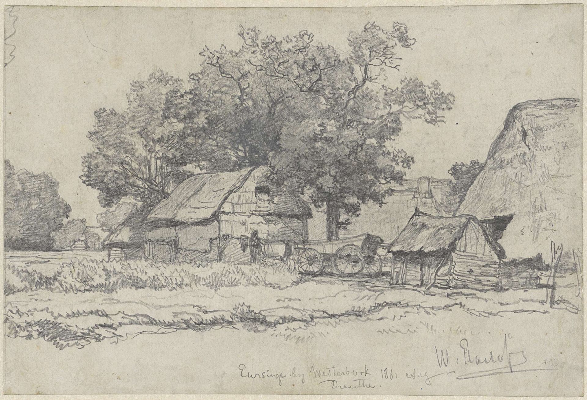 Boerderij in Eursinge bij Westerbork te Drente by Willem Roelofs