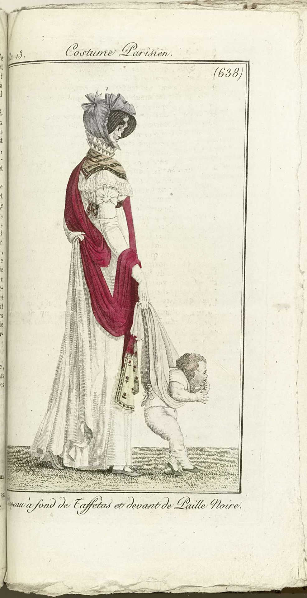 Journal des Dames et des Modes, Costume Parisien, 1805, An 13 (638) Chapeau à fond de Taffetas... by Horace Vernet