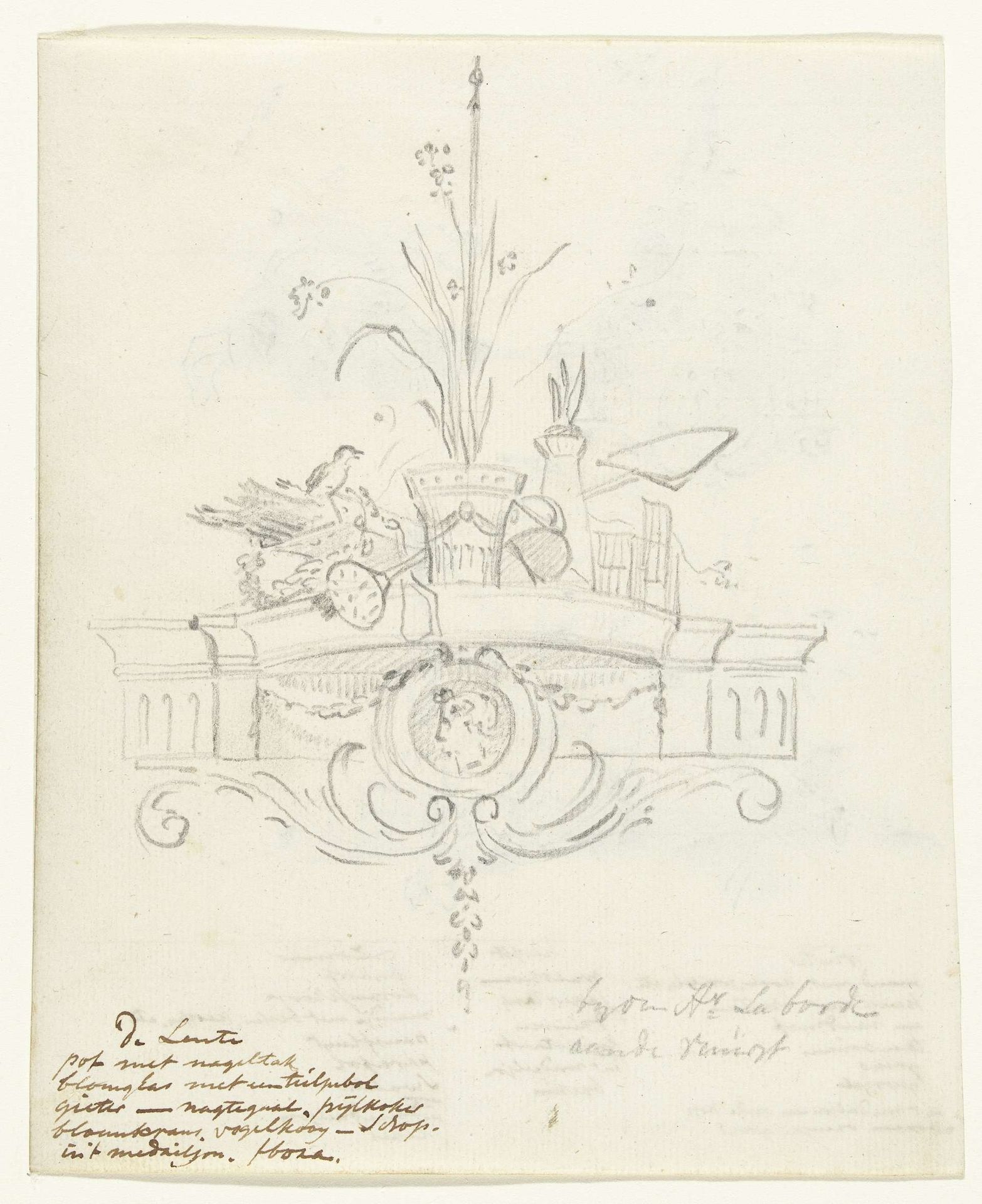 Ontwerp voor een wanddecoratie met allegorie op de lente by Jurriaan Andriessen