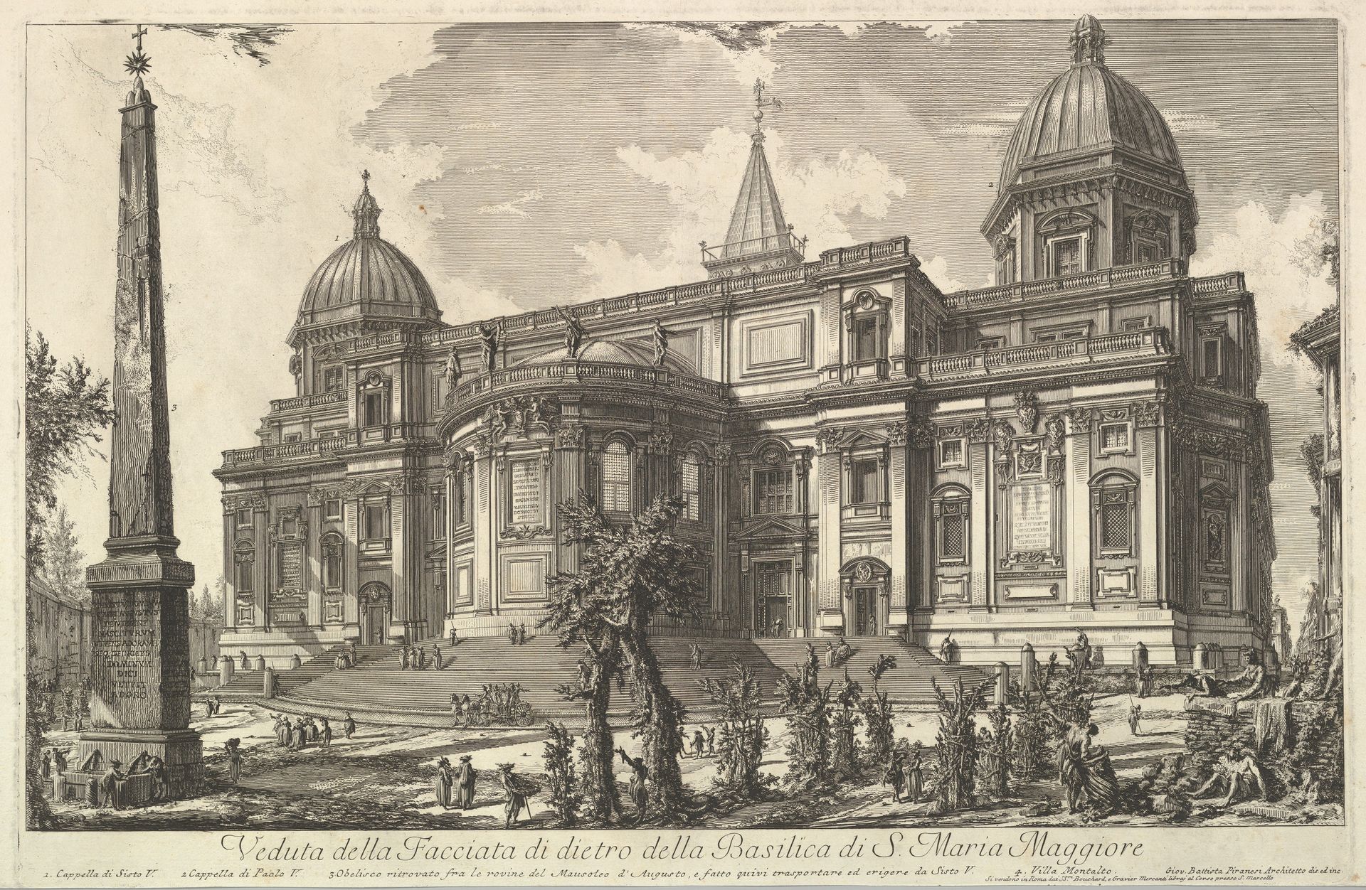 View of the rear entrance of the Basilica of S. Maria Maggiore, from Veduta di Roma (Roman Views) by Giovanni Battista Piranesi