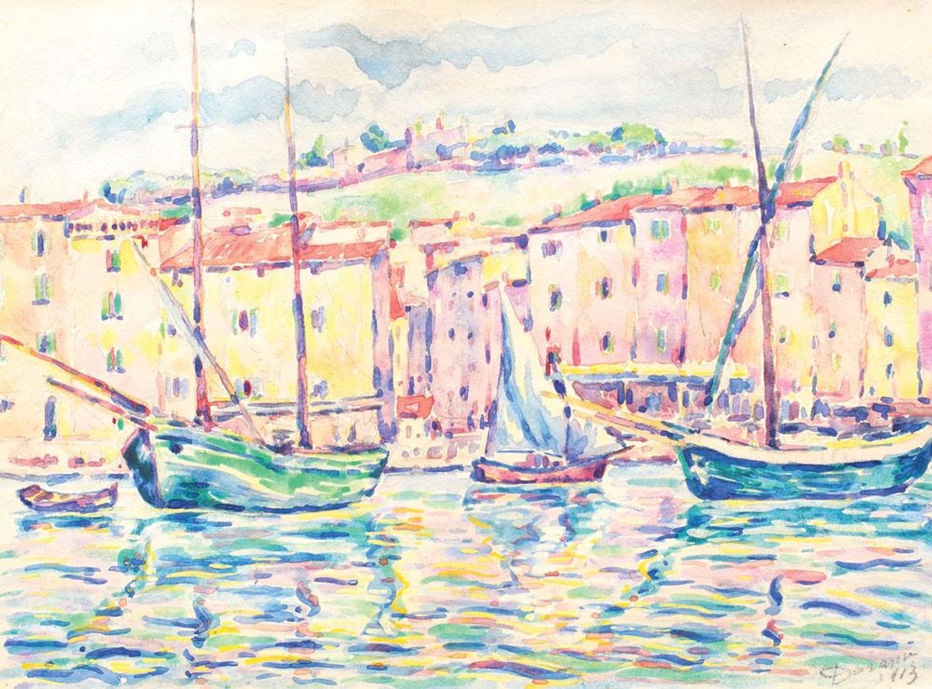 Boats at Saint Tropez by Nicolae Darascu