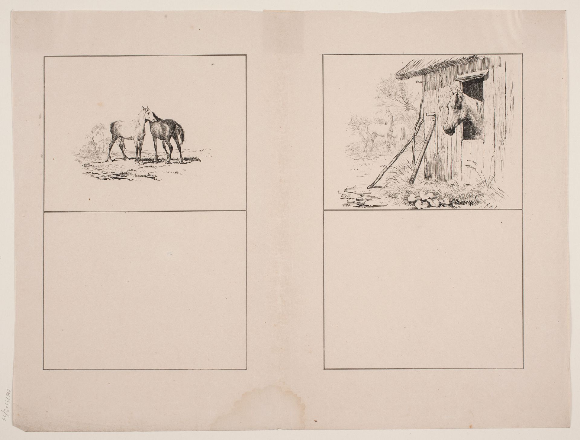 De to heste; Møllehesten by Adolph Kittendorff