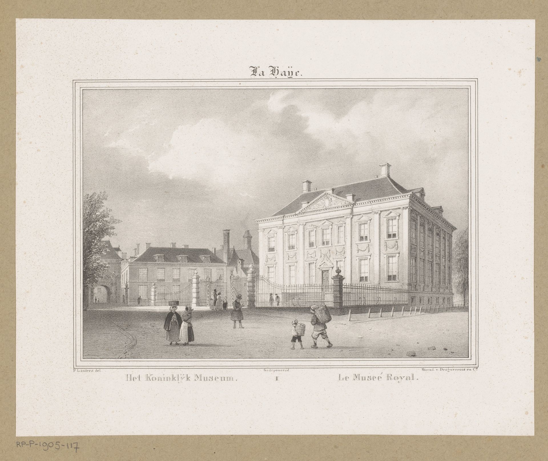 Gezicht op het Mauritshuis by Paulus Lauters