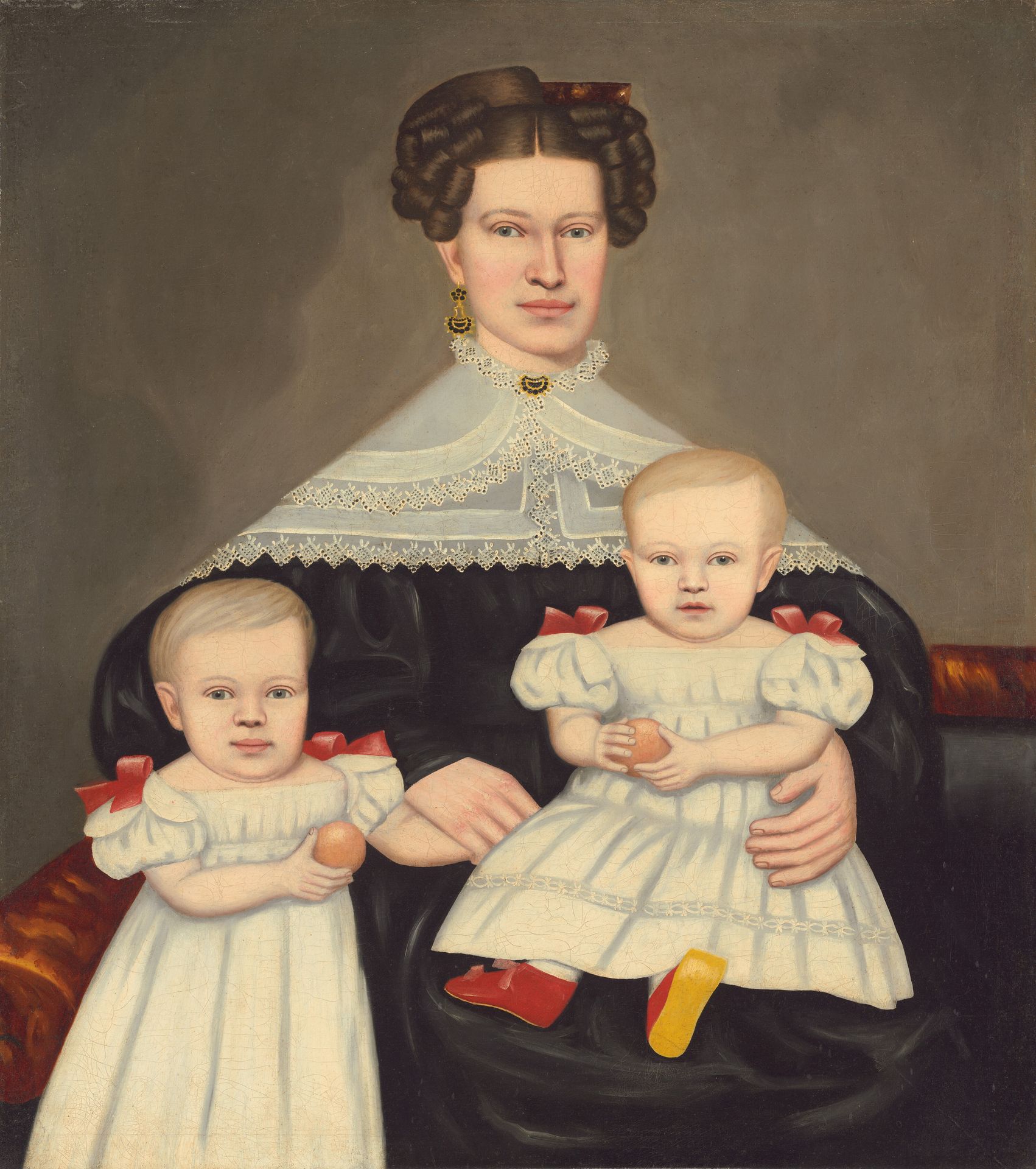 Mrs. Paul Smith Palmer and Her Twins by Erastus Salisbury Field