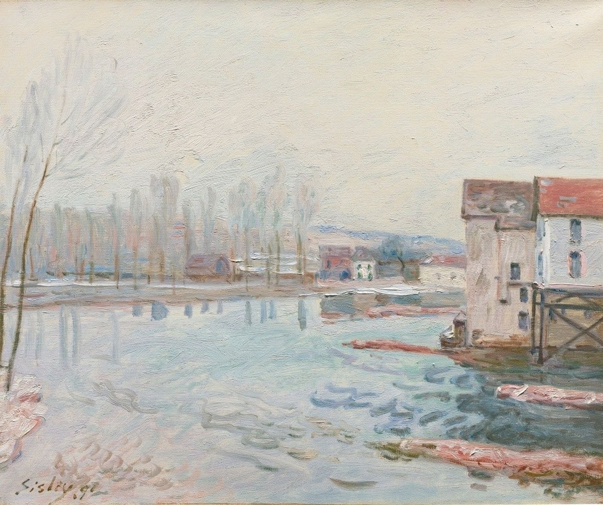 L’hiver À Moret by Alfred Sisley