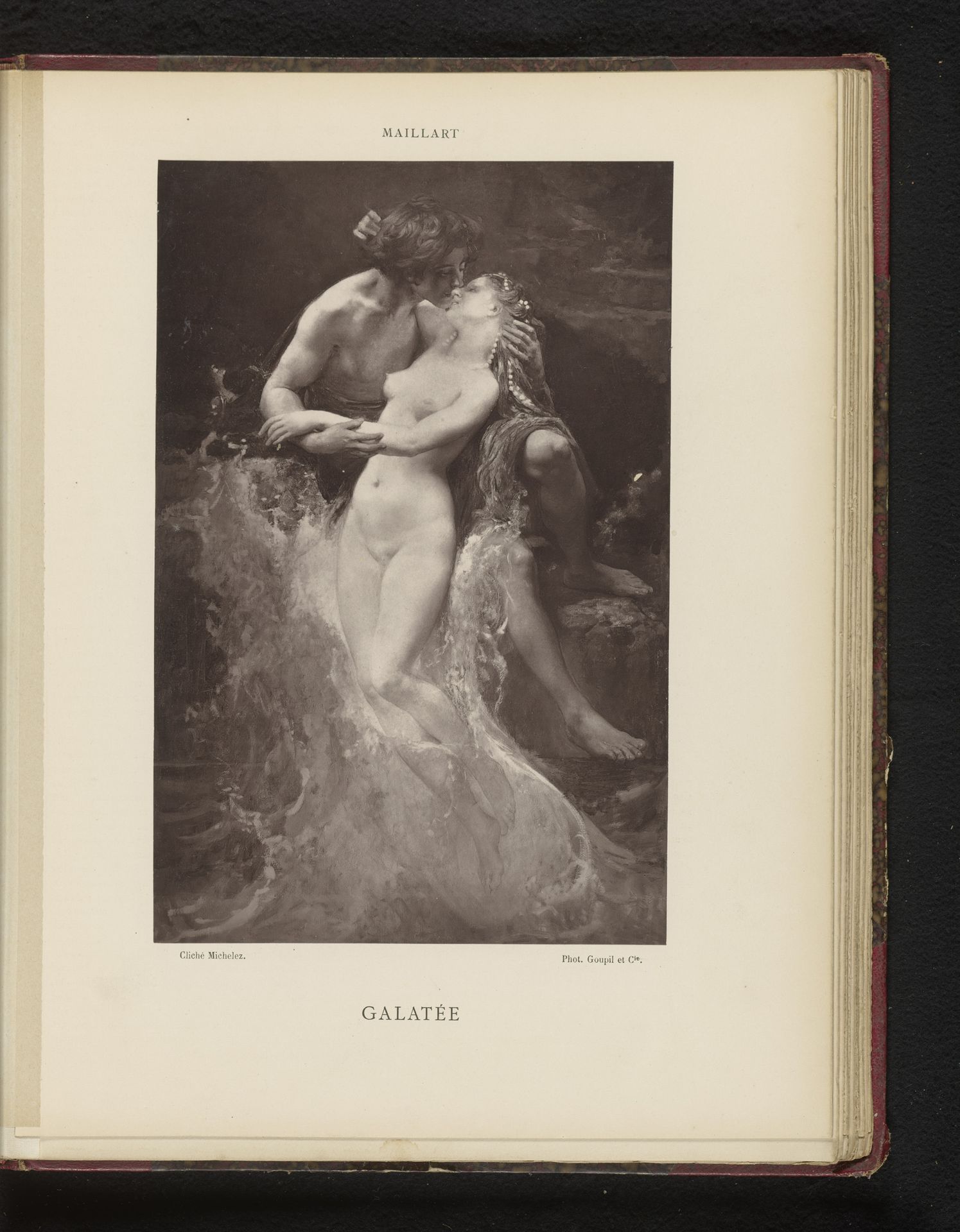 Fotoreproductie van het schilderij 'Galatée' door Diogène Maillart by Charles Michelez