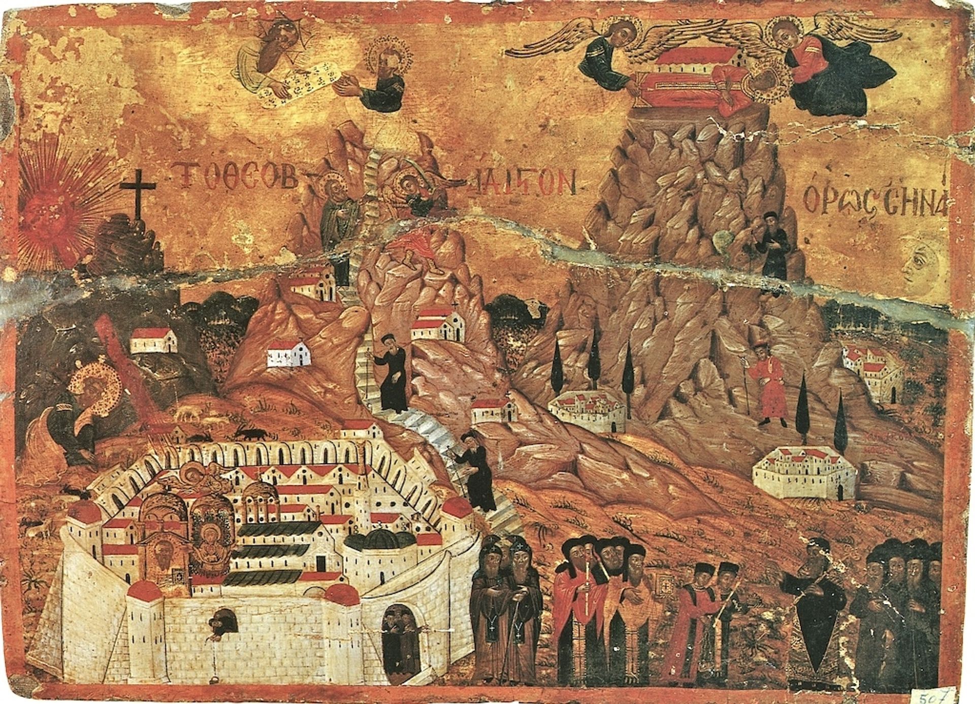 Icon depicting the monastery of St. Catherine by Orthodox Icons