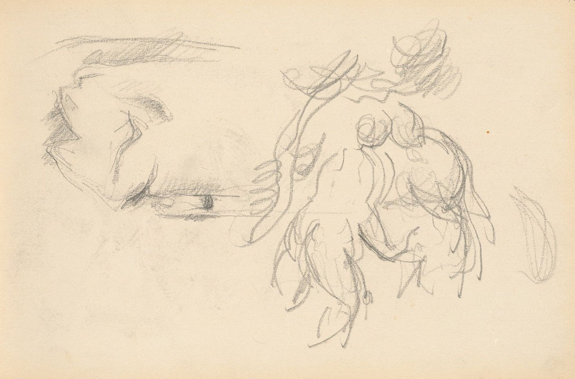 Women Bathers and a Roll of Paper by Paul Cézanne