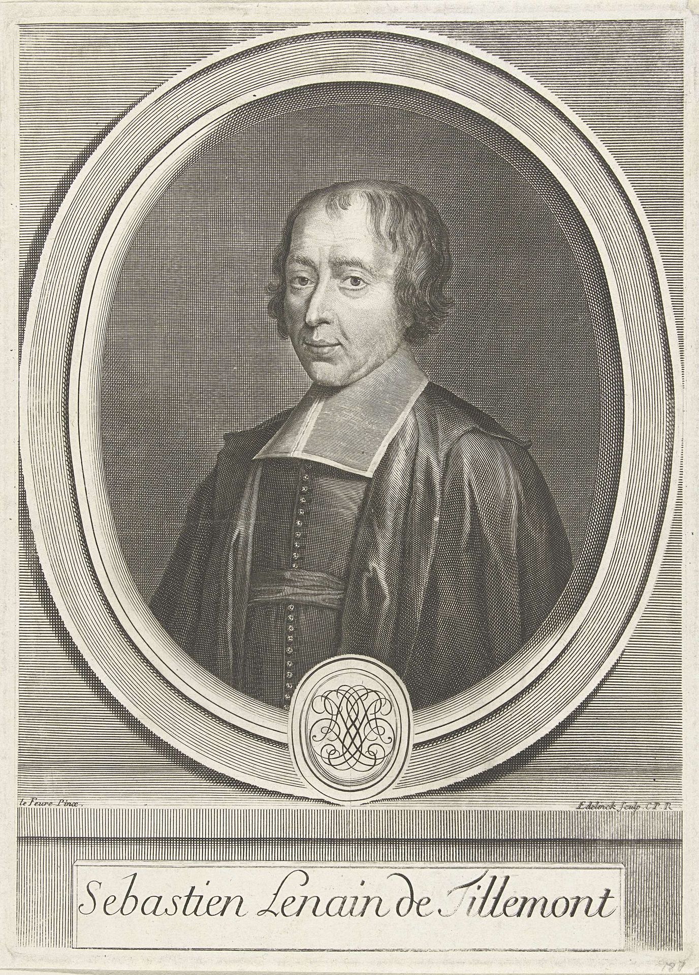 Sébastien le Nain de Tillemont by Gérard Edelinck