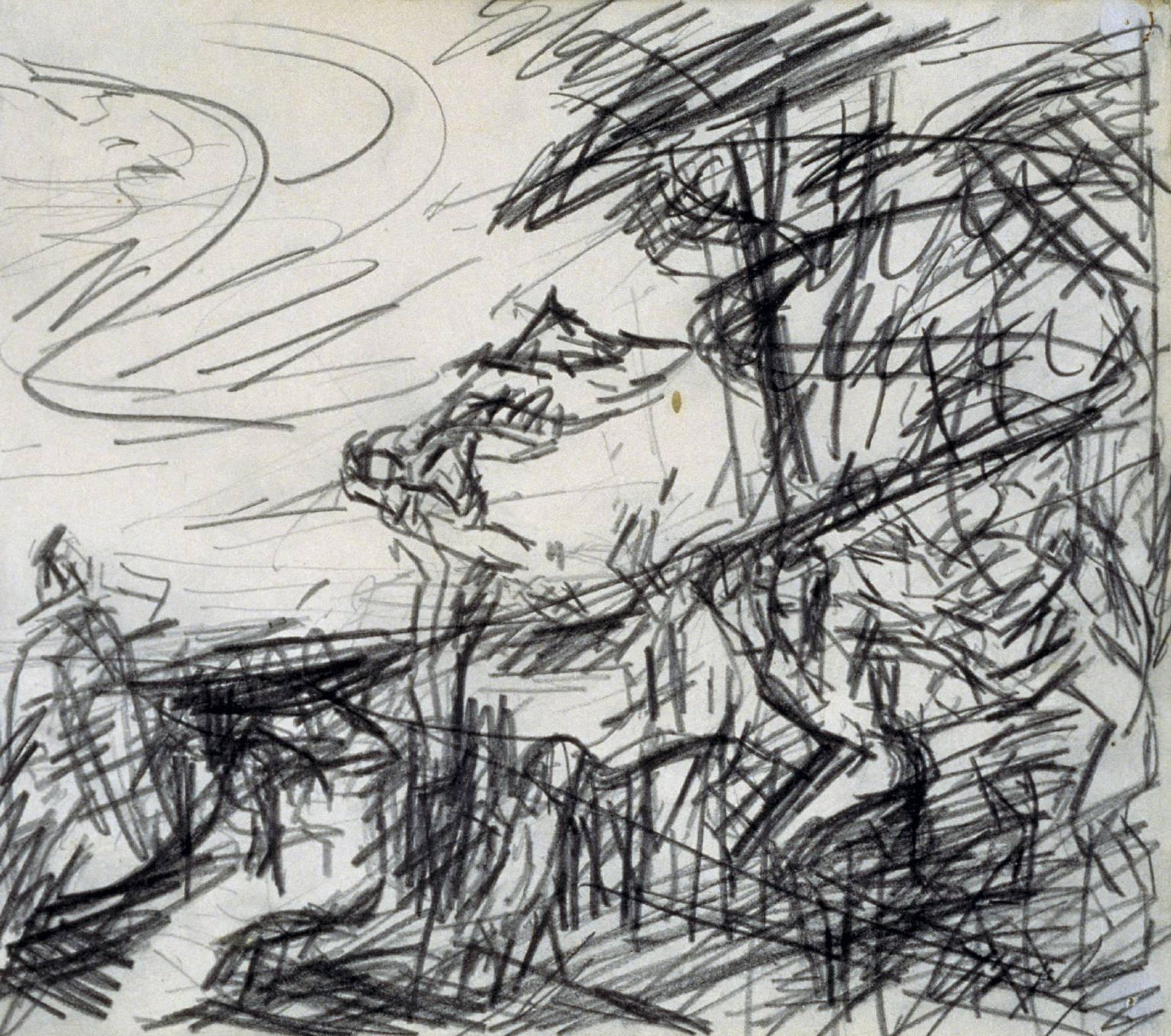 Sketch from Titian’s ‘Bacchus and Ariadne’ by Frank Auerbach
