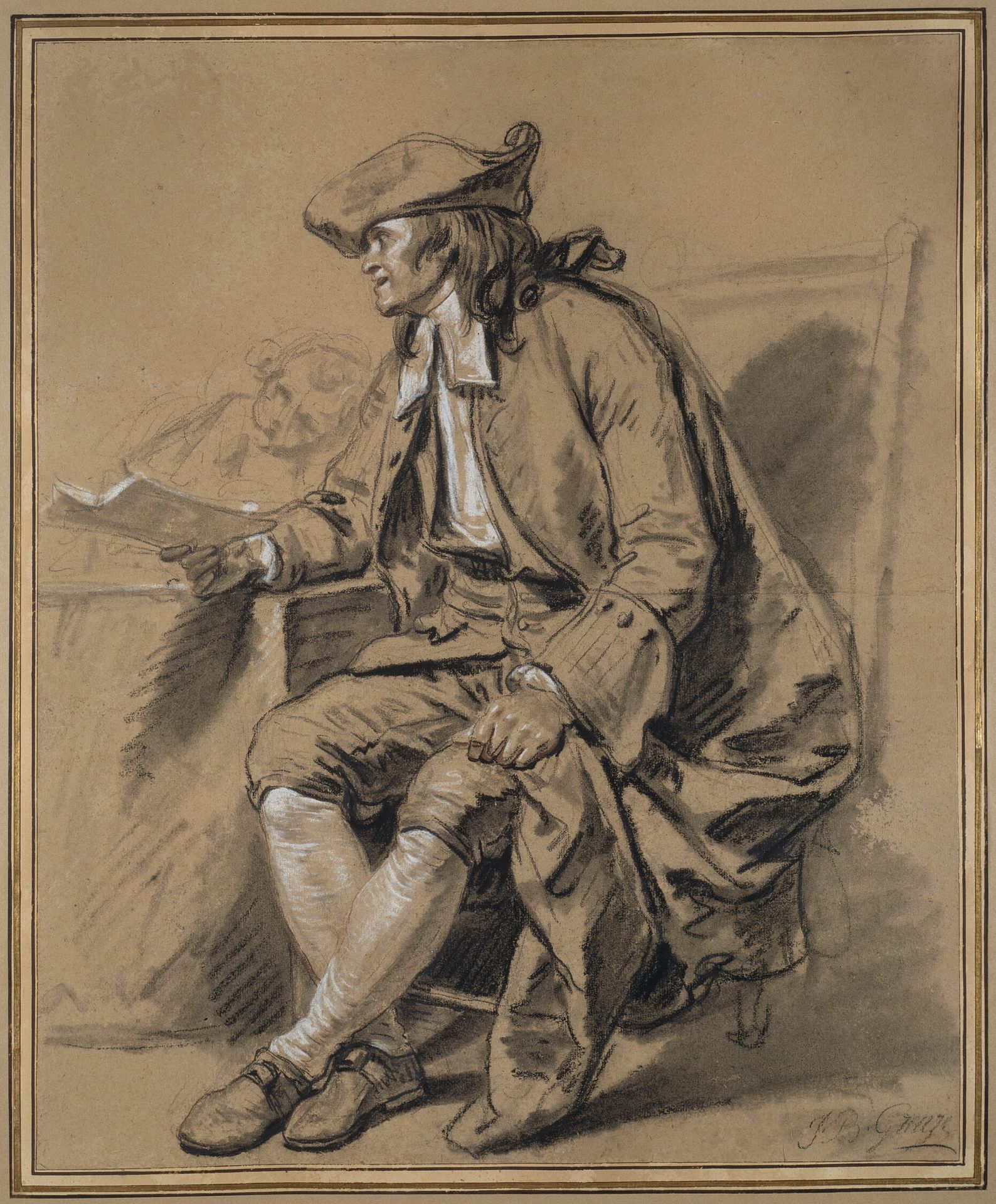 The Notary: A Study for "The Marriage Contract" by Jean-Baptiste Greuze