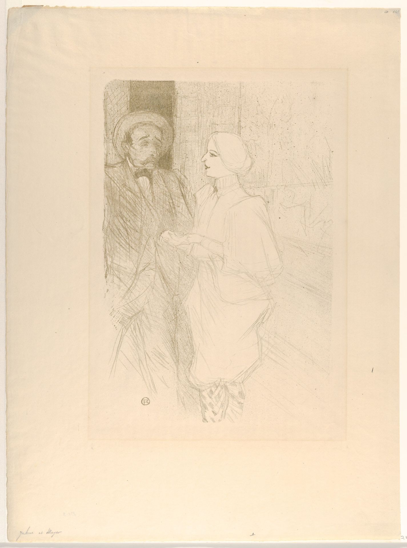Léonie Yahne and Henry Mayer, in L'Age Difficile by Henri de Toulouse-Lautrec