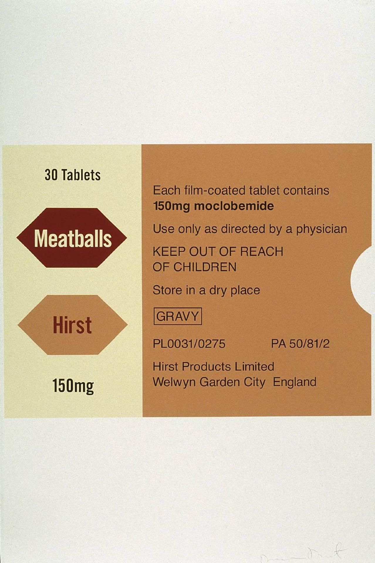 Meatballs by  Damien Hirst